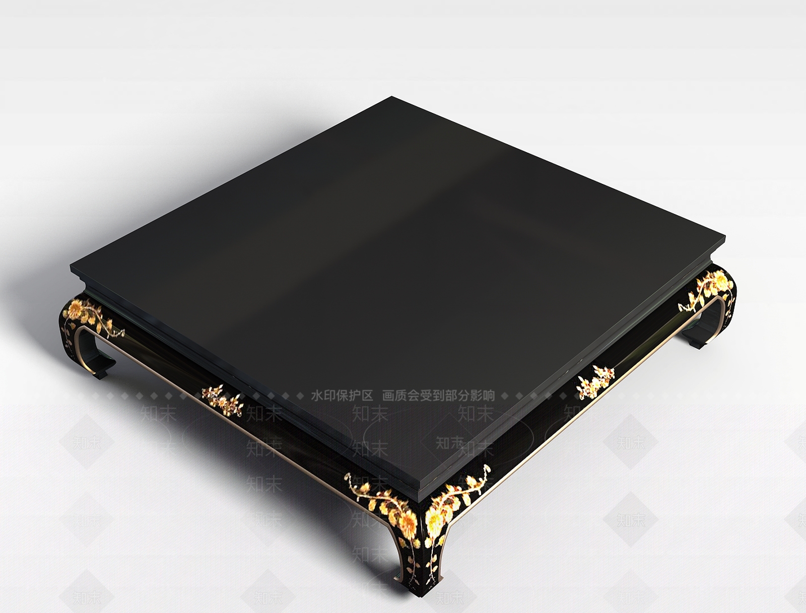 现代木质桌子3D模型下载【ID:1197479035】