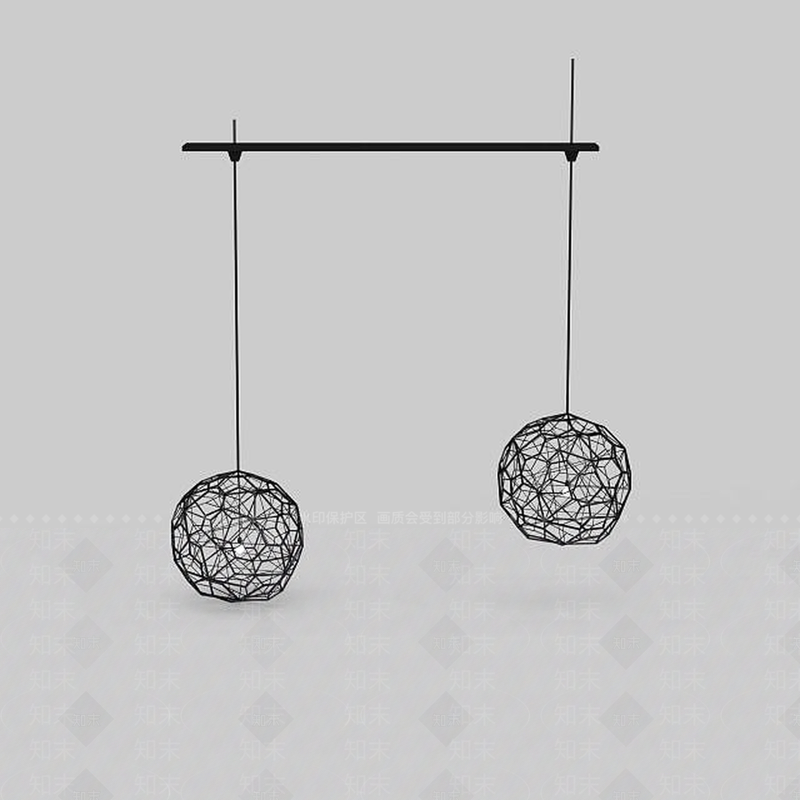 现代餐厅吊灯3D模型下载【ID:1197480191】