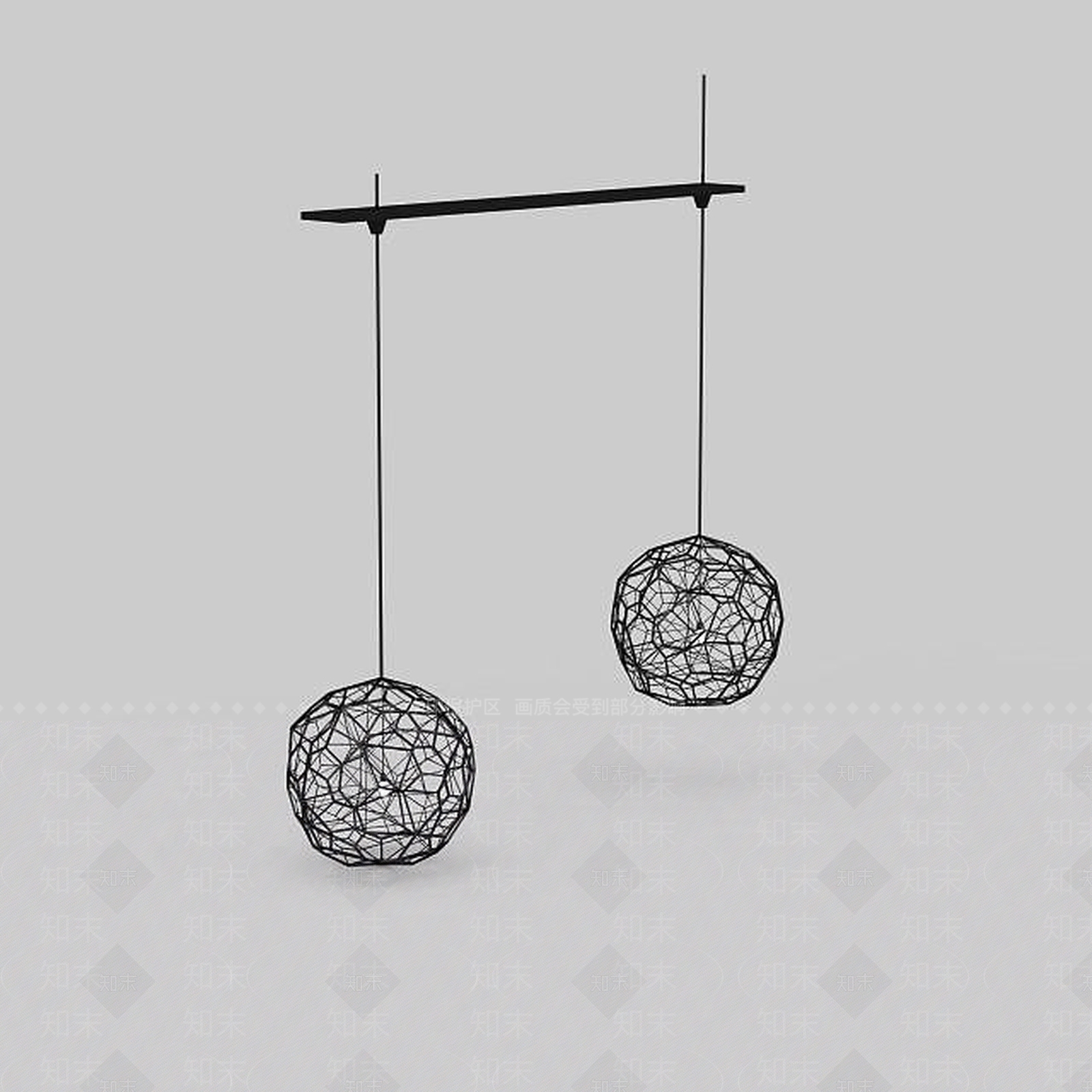 现代餐厅吊灯3D模型下载【ID:1197480191】