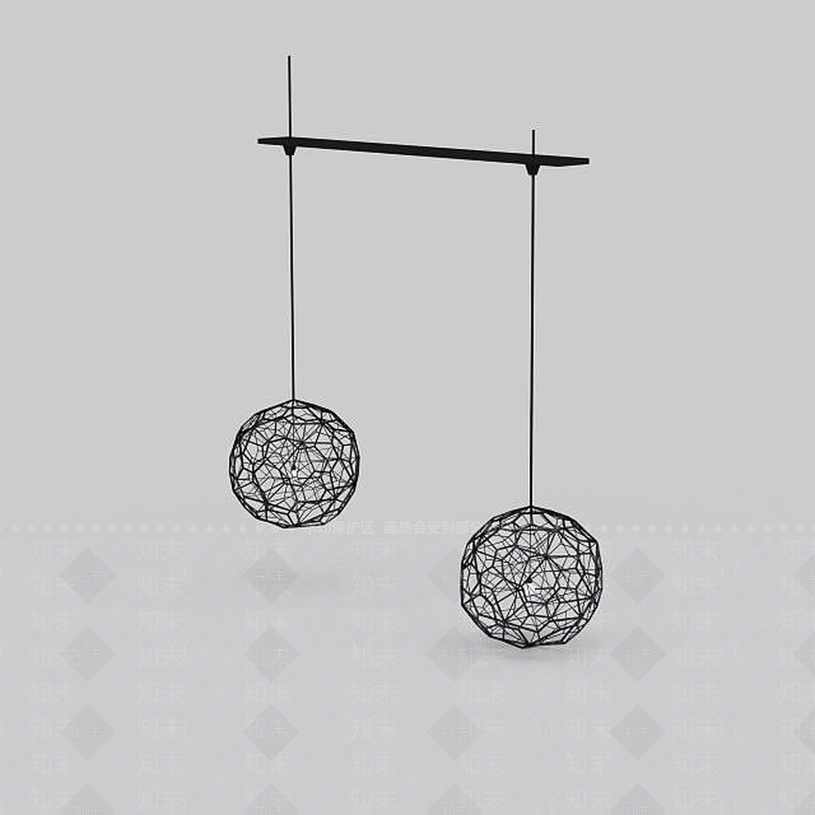 现代餐厅吊灯3D模型下载【ID:1197480191】