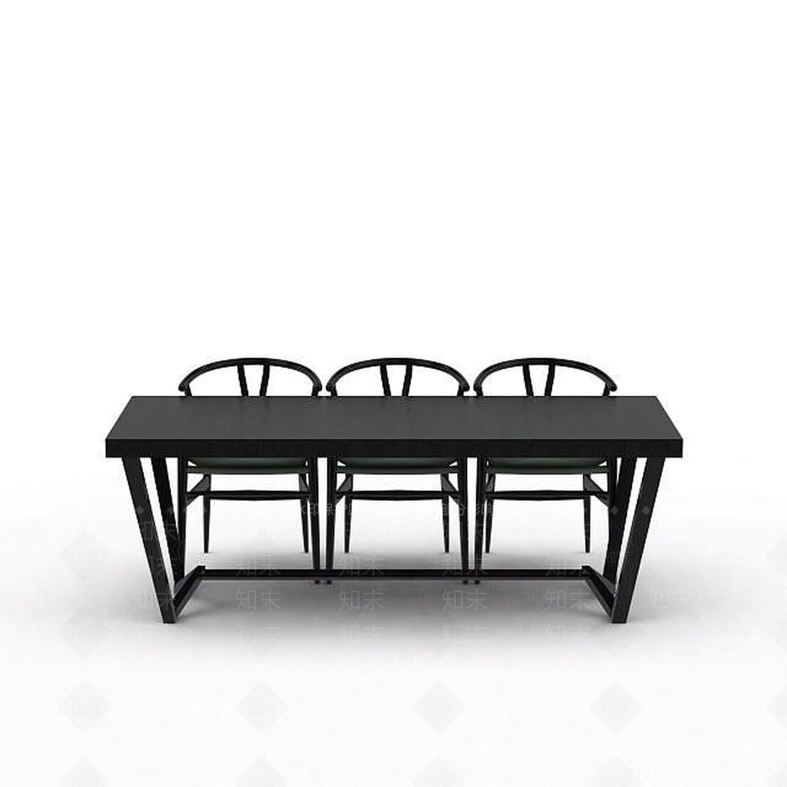 现代长方形桌子3D模型下载【ID:1197480393】