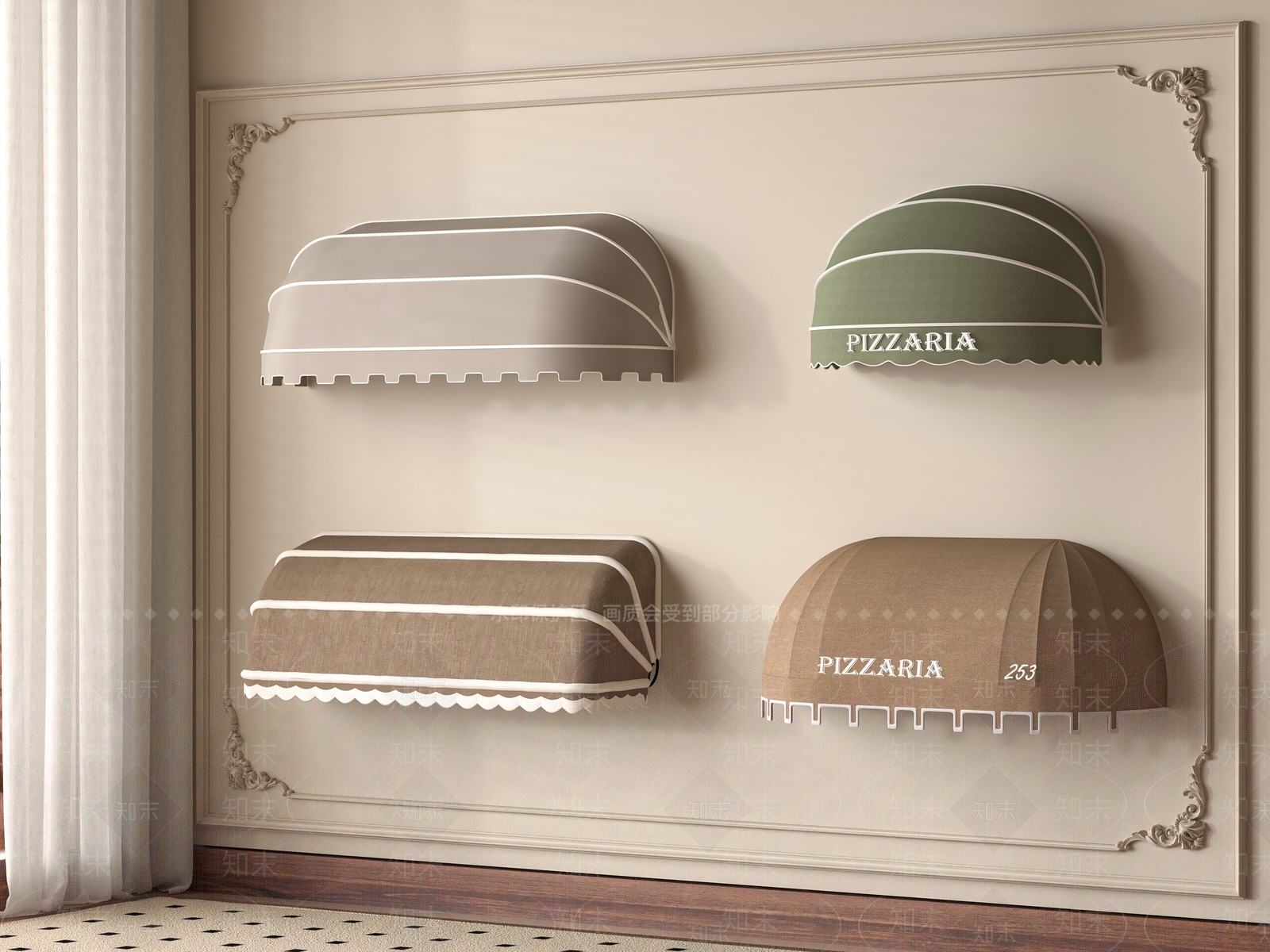 现代遮阳棚3D模型下载【ID:1197481104】