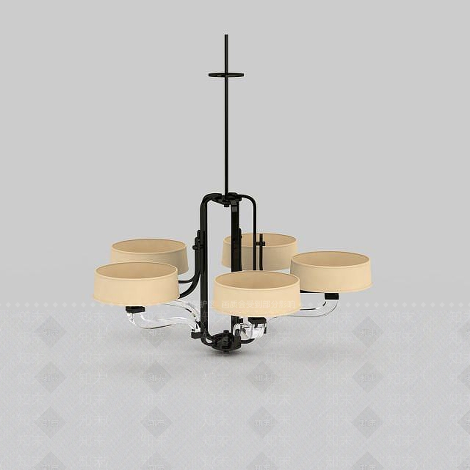现代客厅吊灯3D模型下载【ID:1197480769】