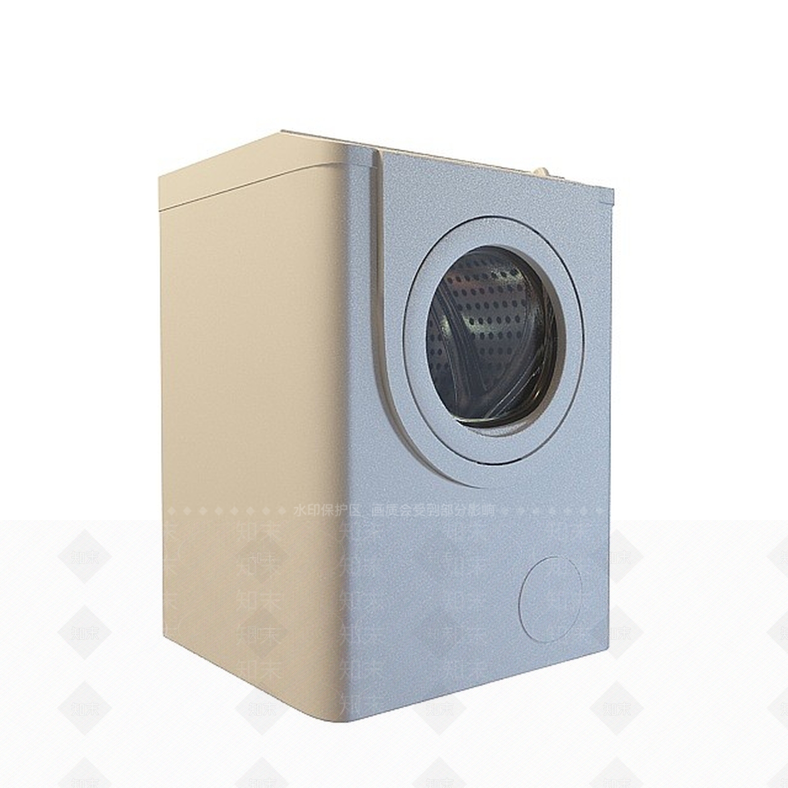 现代卫生间滚筒洗衣机3D模型下载【ID:1197482578】