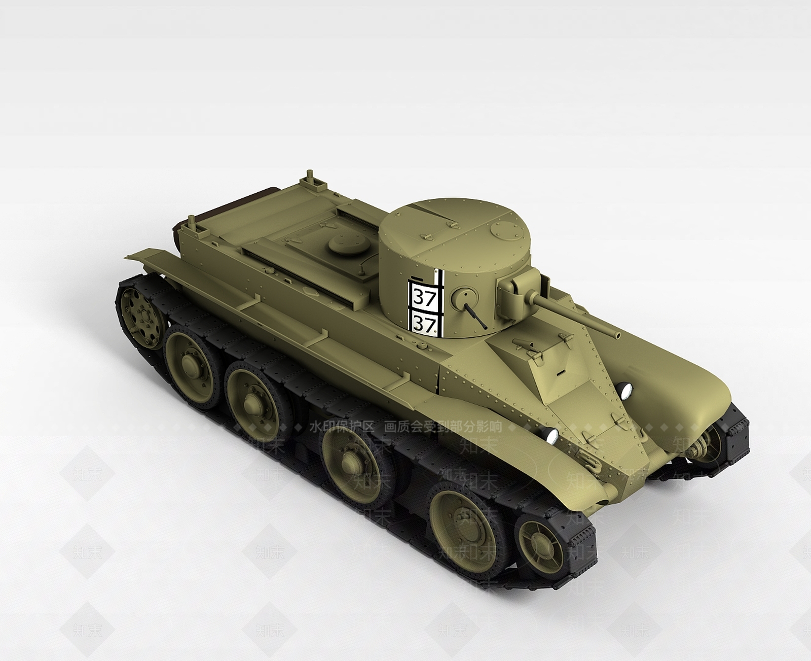 现代37坦克3D模型下载【ID:1197485247】