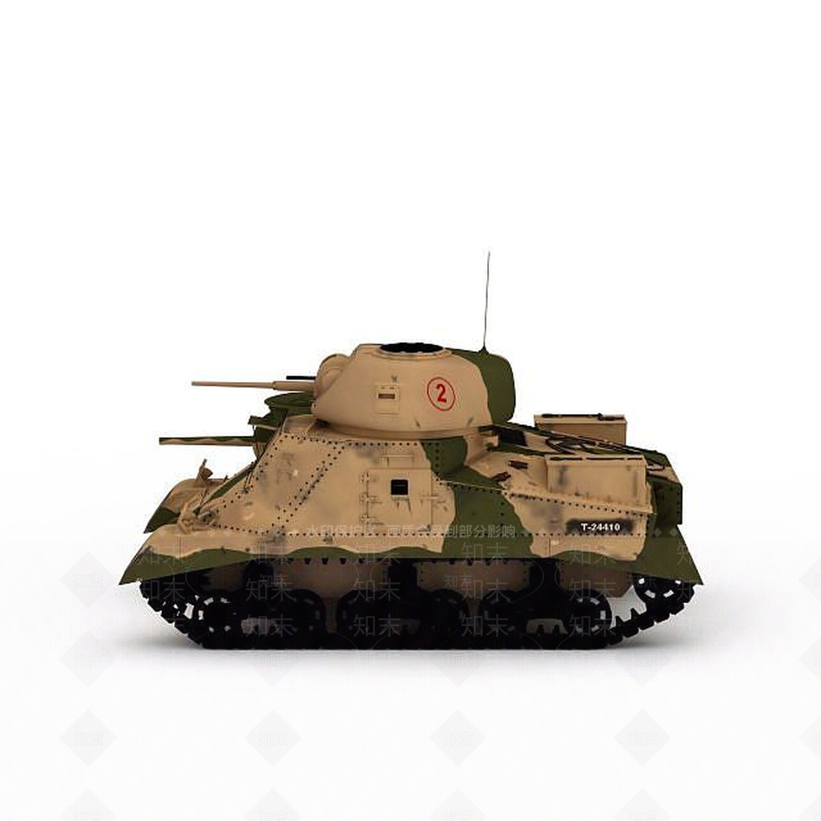 现代97式中型坦克3D模型下载【ID:1197485441】