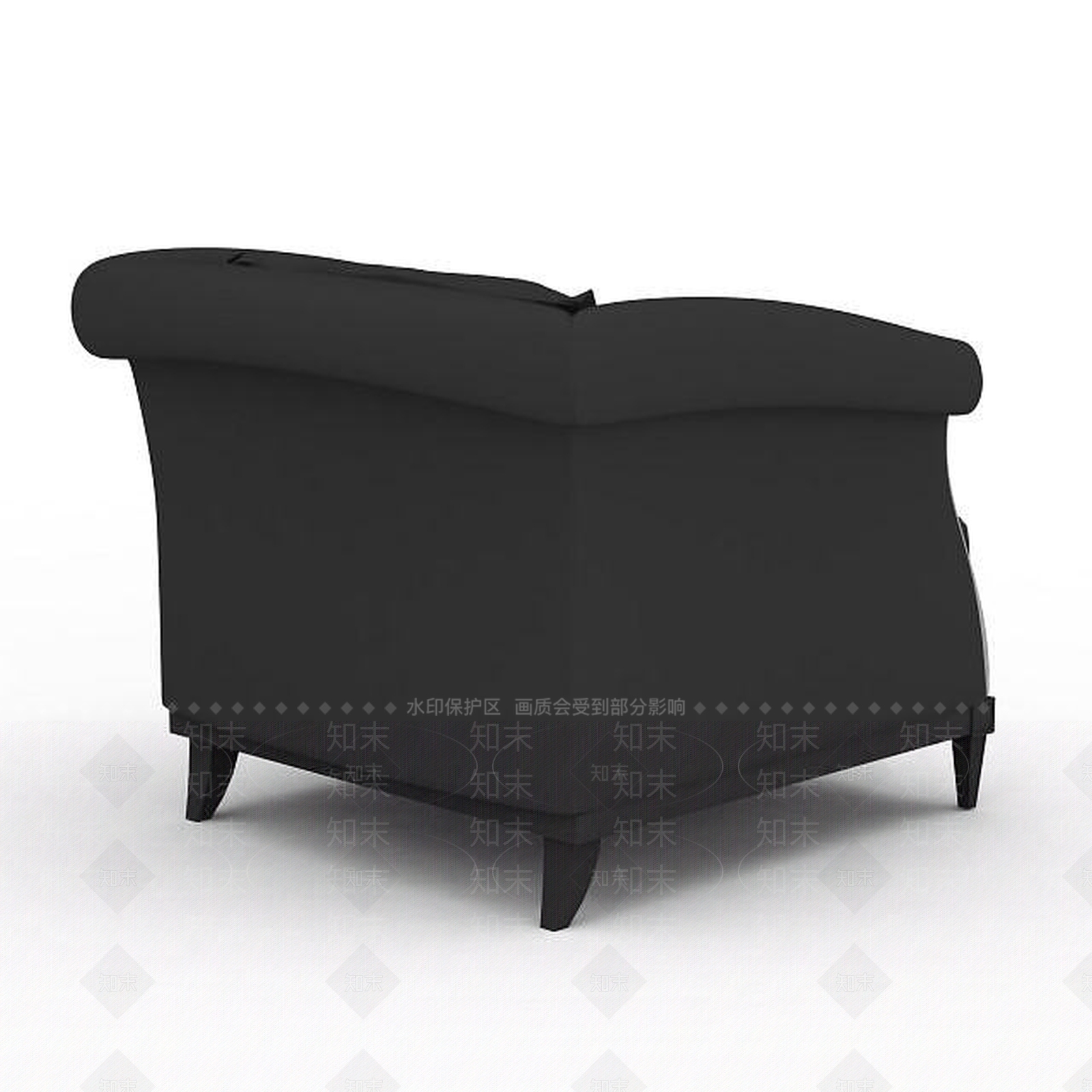现代黑色沙发3D模型下载【ID:1197485516】