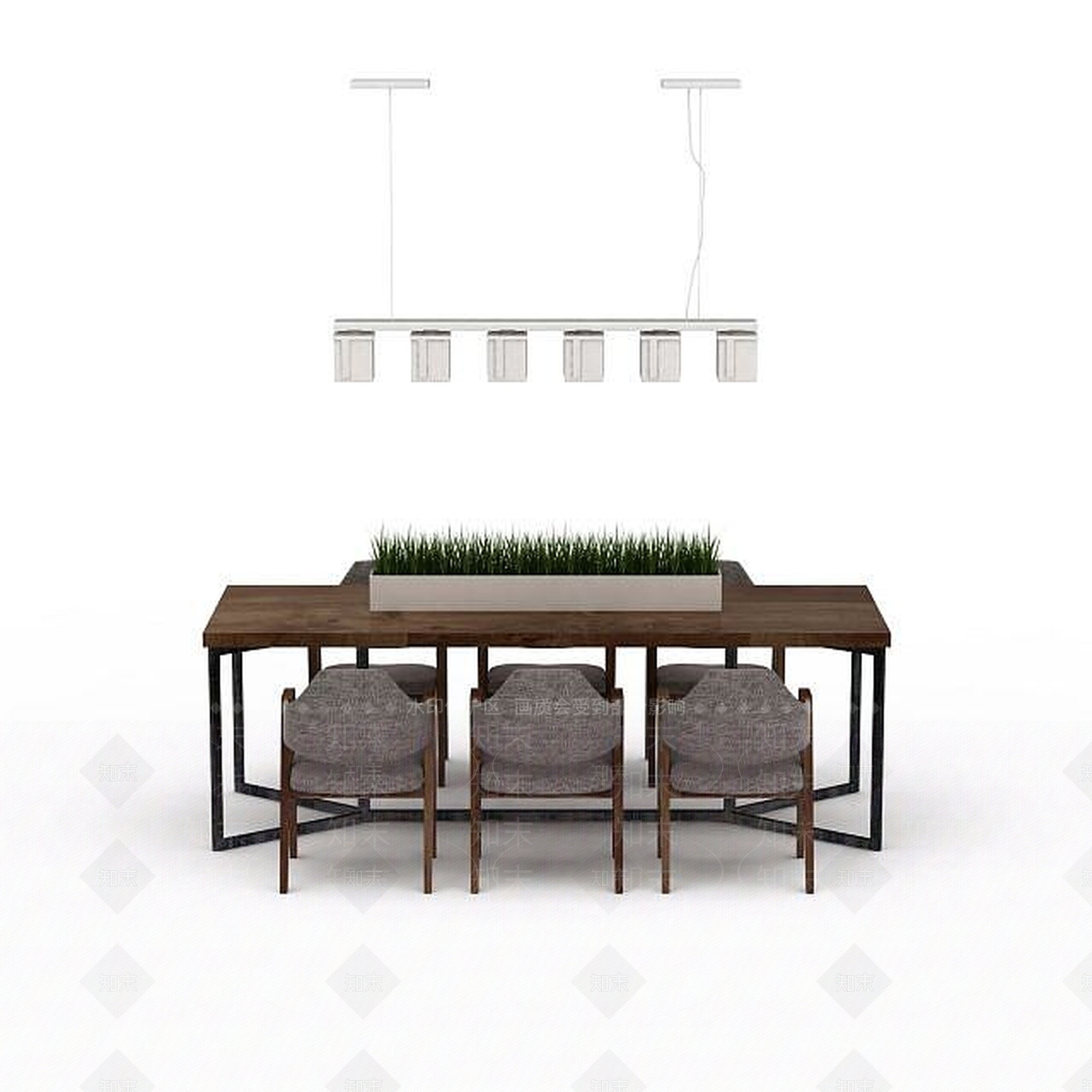 现代简约餐厅桌椅3D模型下载【ID:1197485881】
