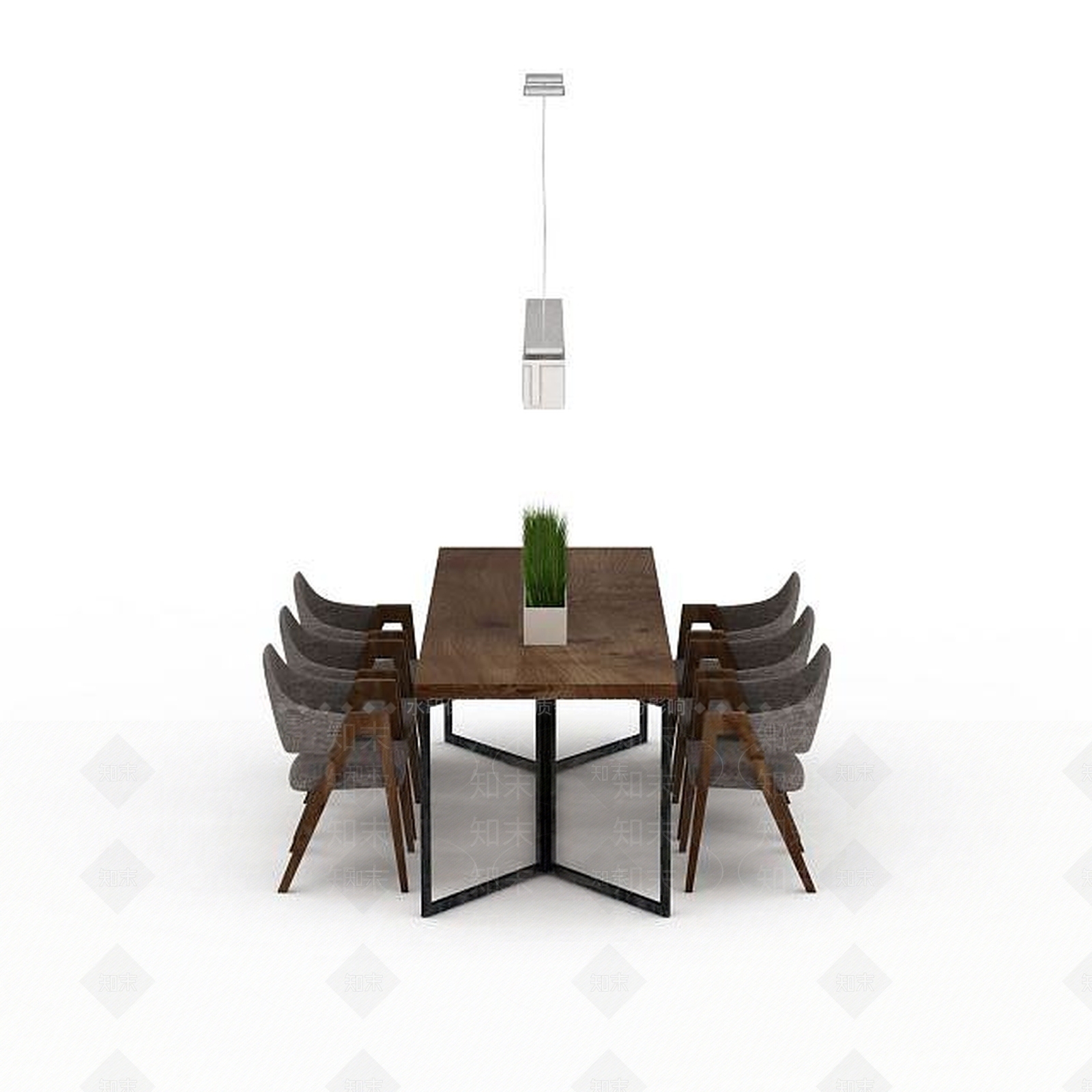 现代简约餐厅桌椅3D模型下载【ID:1197485881】