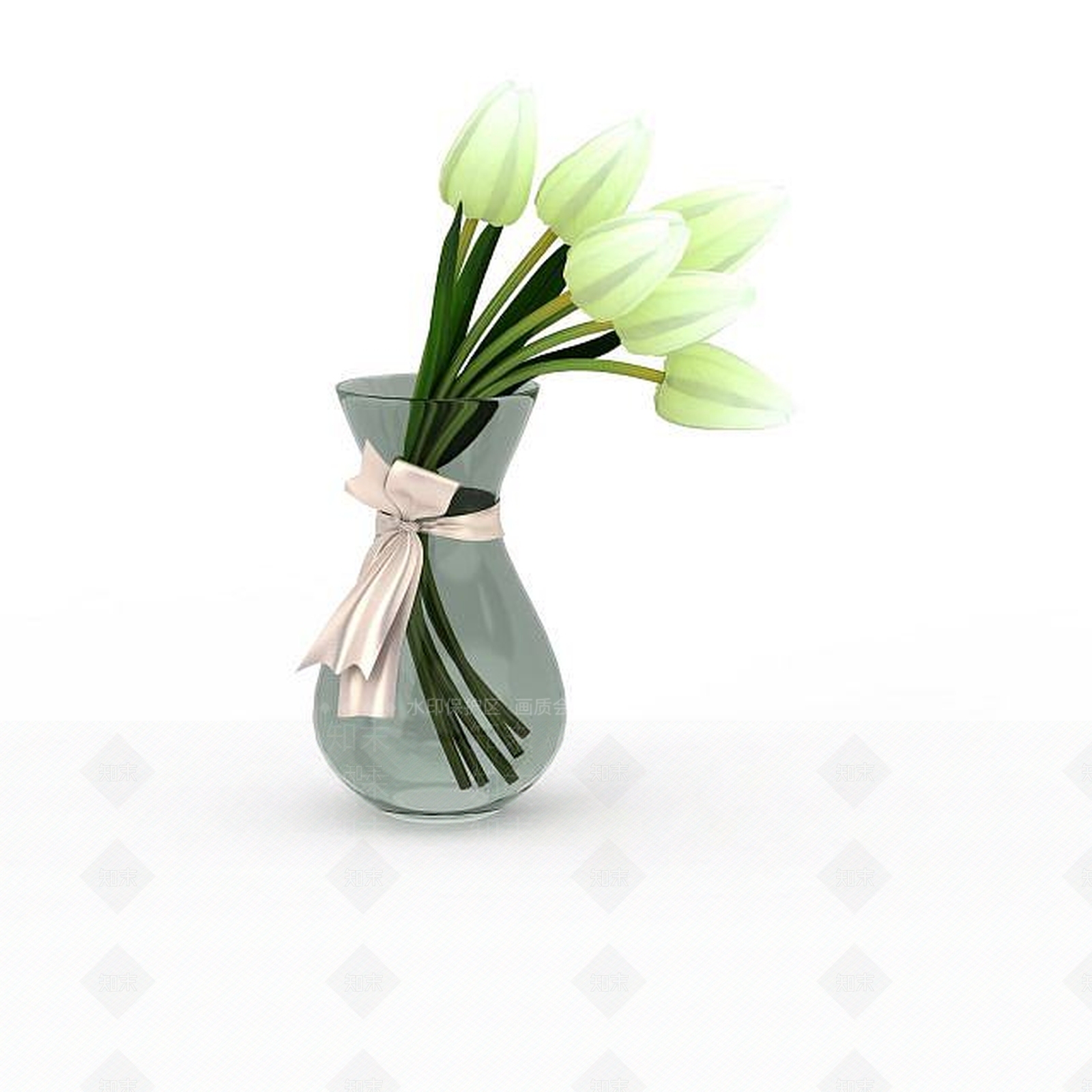 现代百合花插花3D模型下载【ID:1197485869】