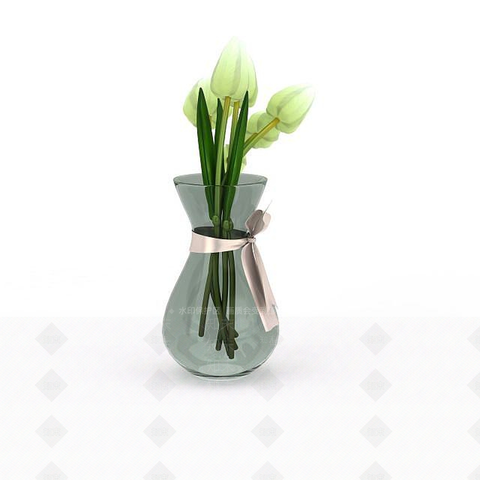 现代百合花插花3D模型下载【ID:1197485869】
