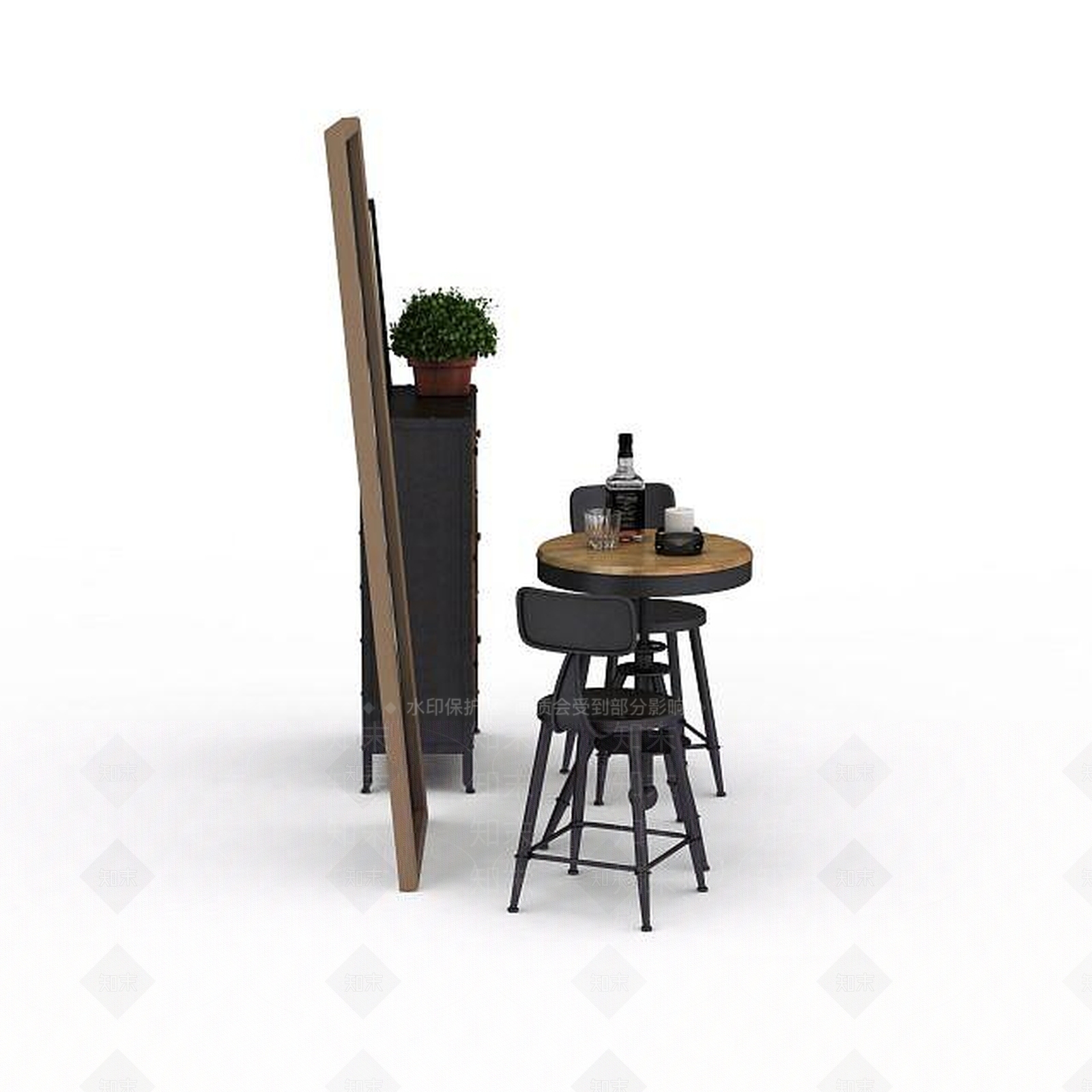 现代古典桌椅组合3D模型下载【ID:1197486003】