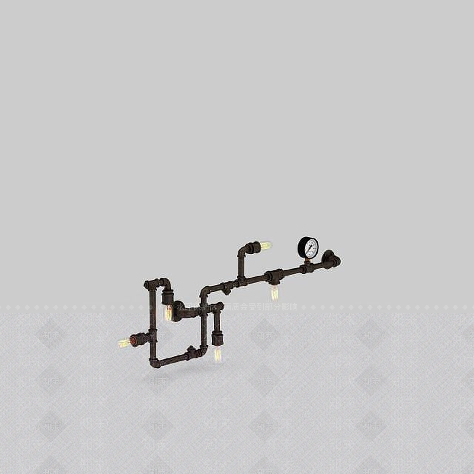 现代创意水管灯3D模型下载【ID:1197486067】