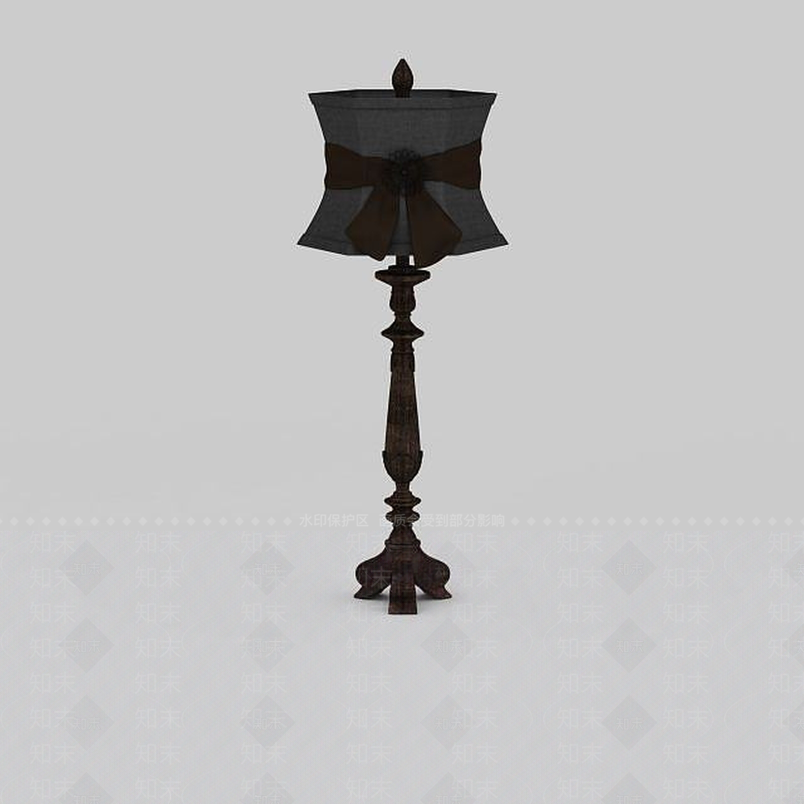 现代古典黑色台灯3D模型下载【ID:1197486167】