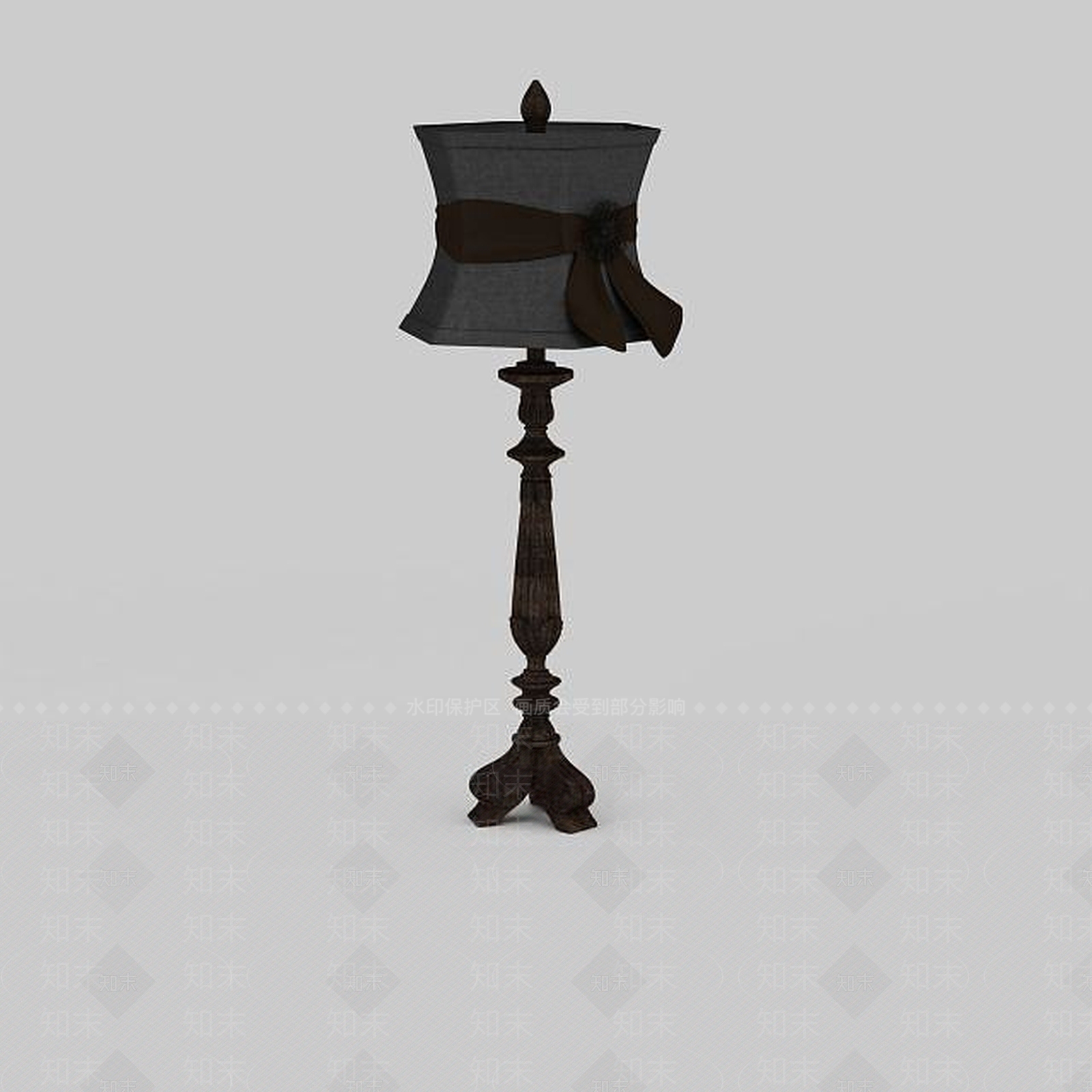 现代古典黑色台灯3D模型下载【ID:1197486167】