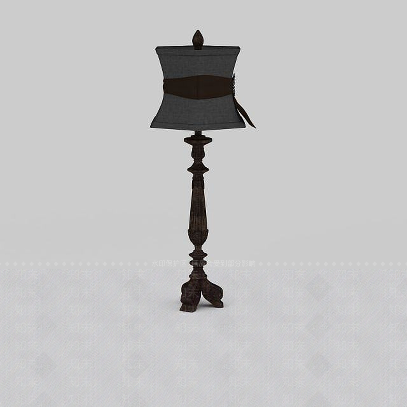 现代古典黑色台灯3D模型下载【ID:1197486167】