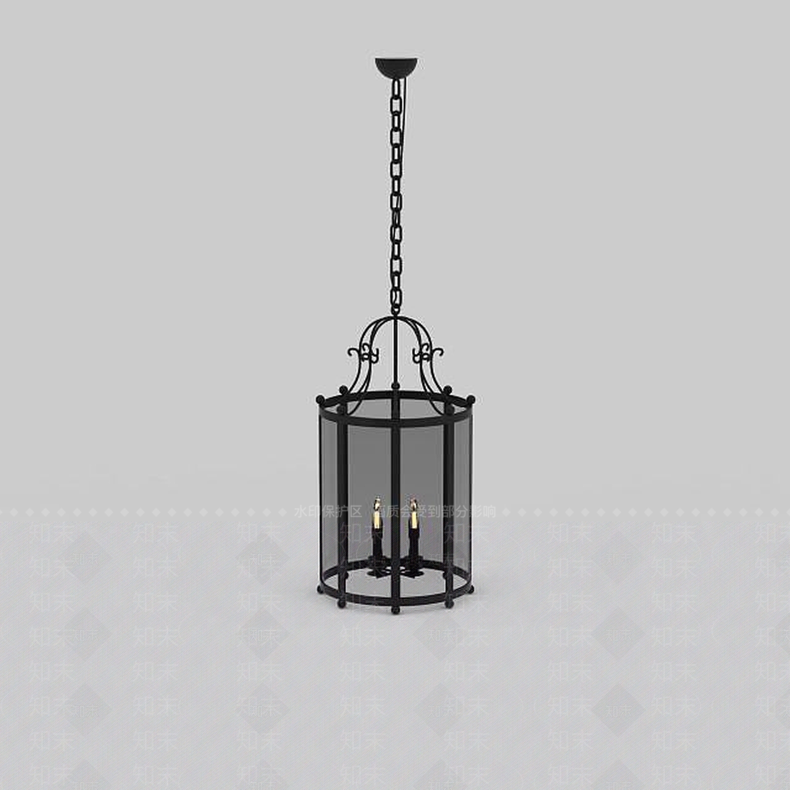 现代黑色吊灯3D模型下载【ID:1197486361】