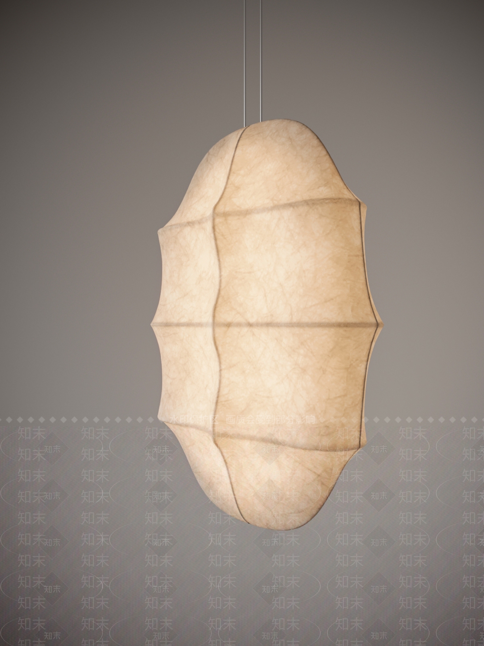 日式侘寂吊灯3D模型下载【ID:1197486842】