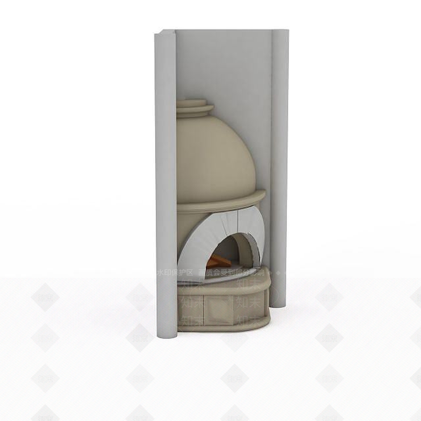 现代真火壁炉3D模型下载【ID:1197487362】