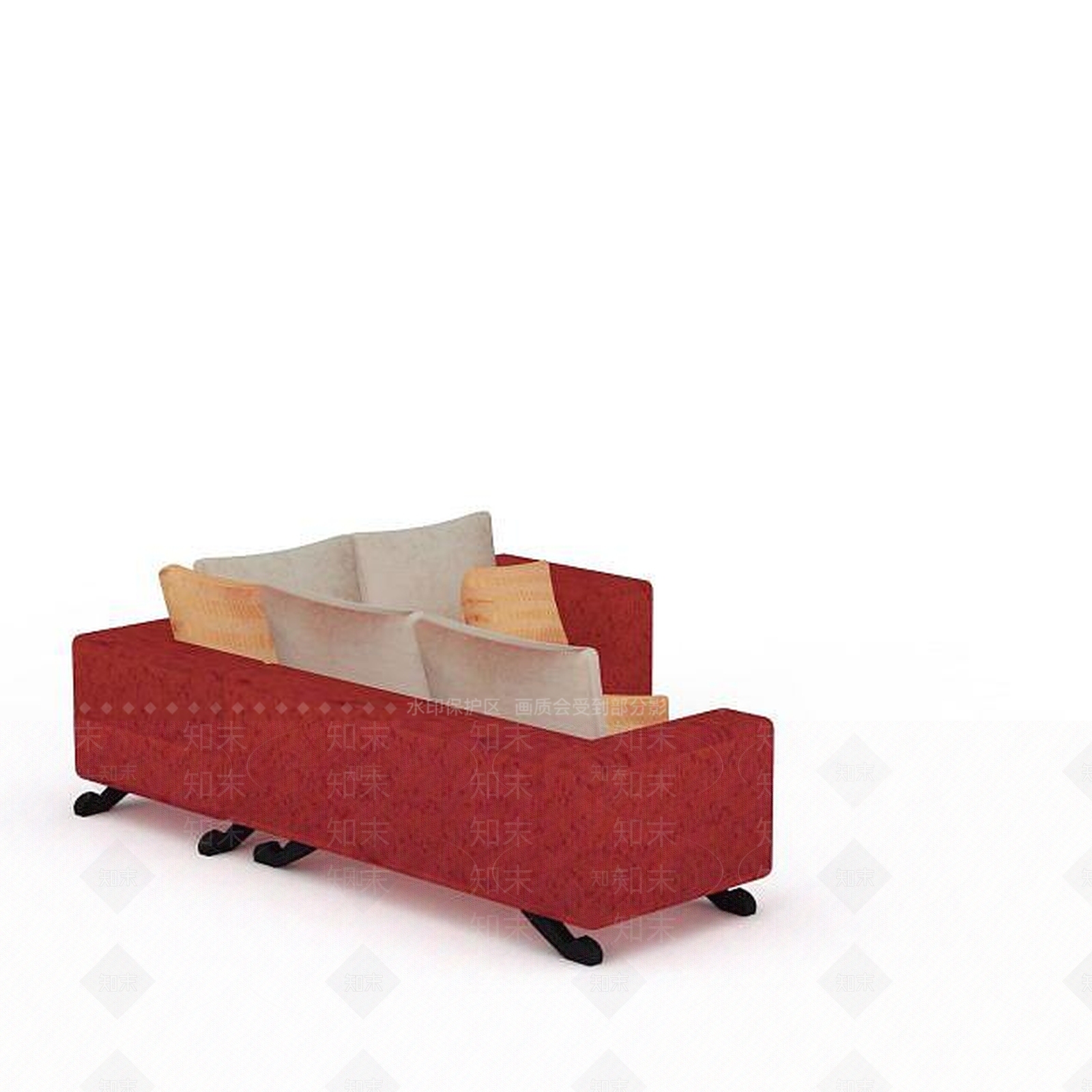 现代风格布艺沙发3D模型下载【ID:1197487520】