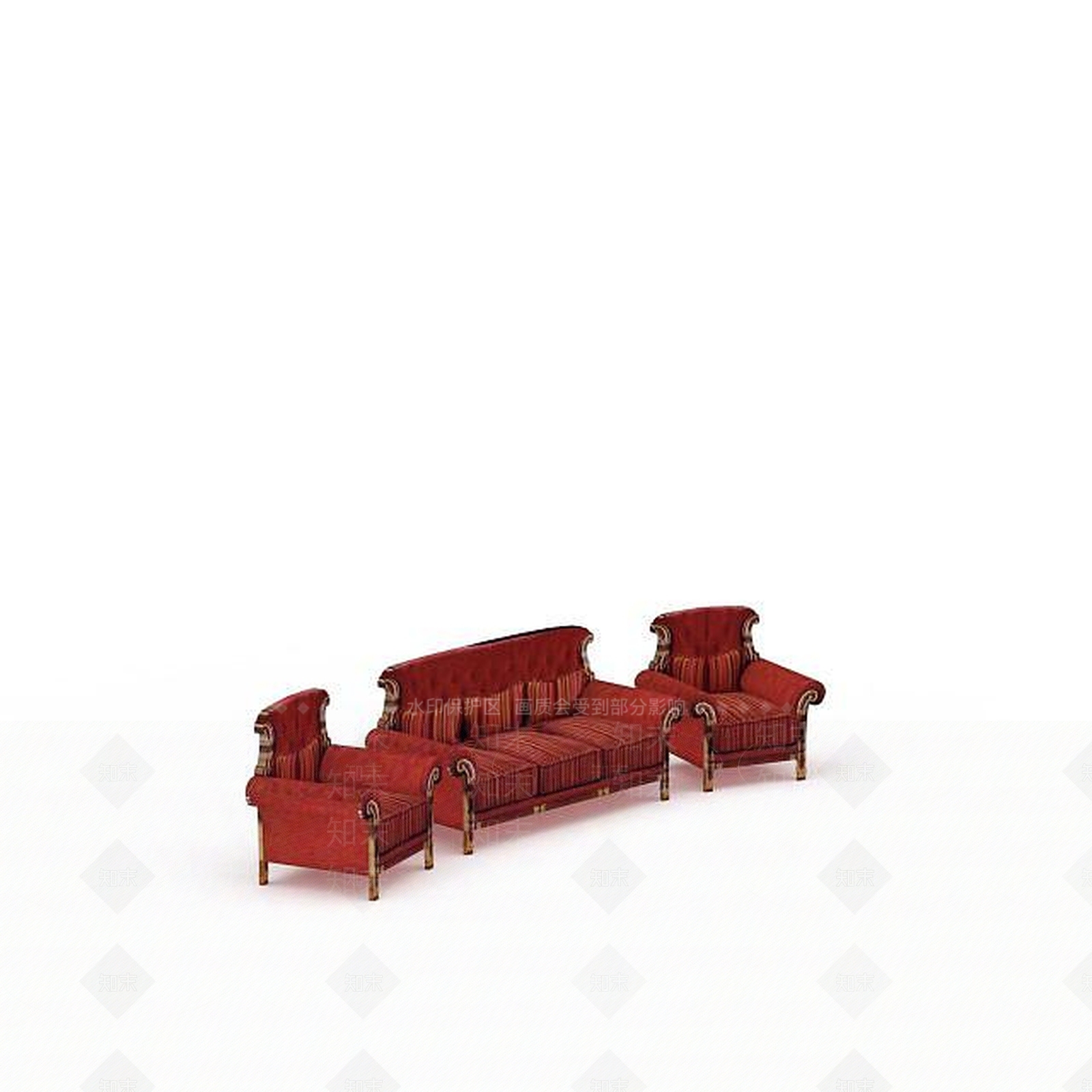 美式沙发3D模型下载【ID:1197487647】