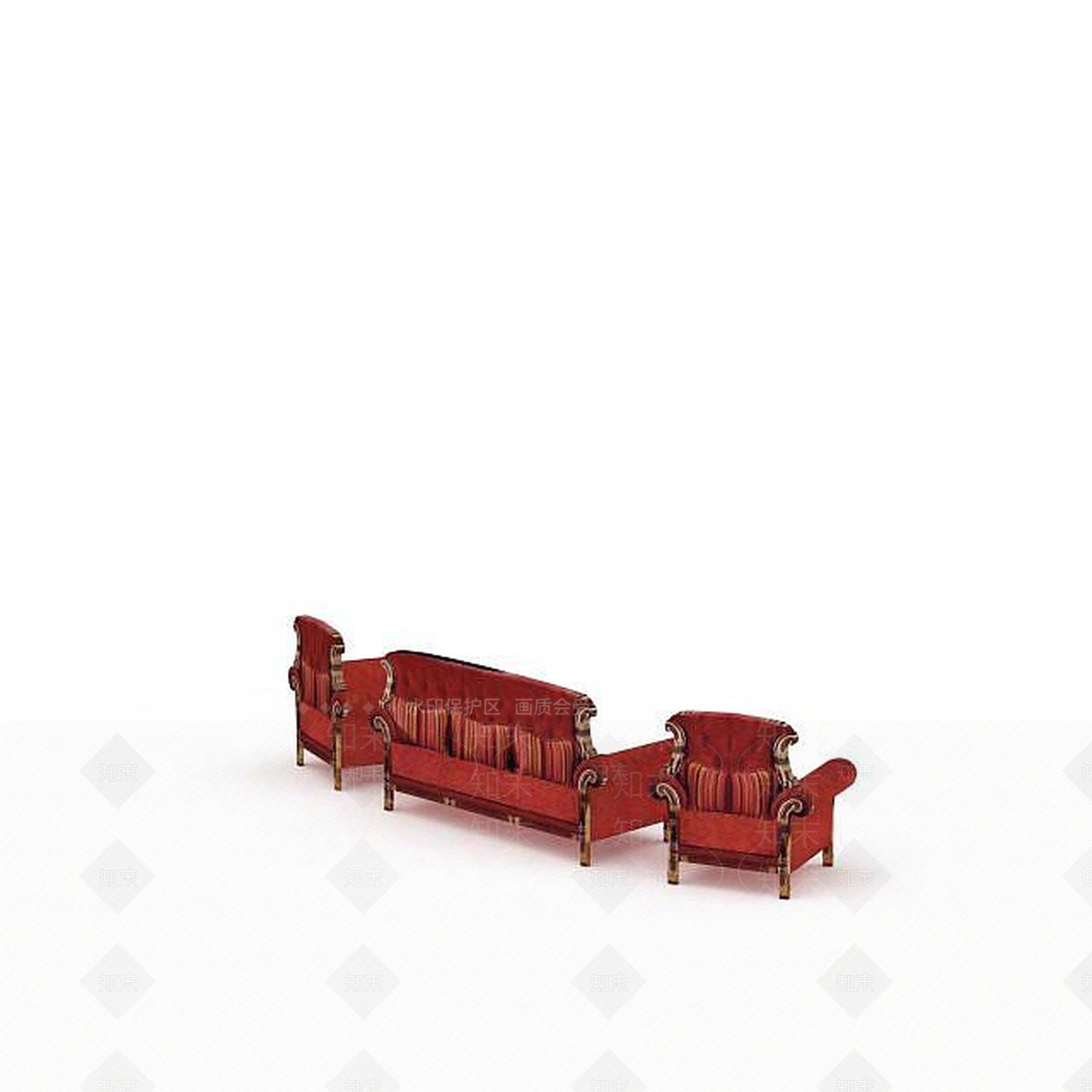 美式沙发3D模型下载【ID:1197487647】