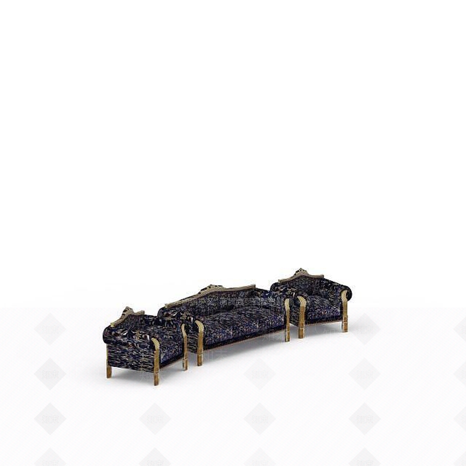 欧式古典欧式风格沙发3D模型下载【ID:1197487785】