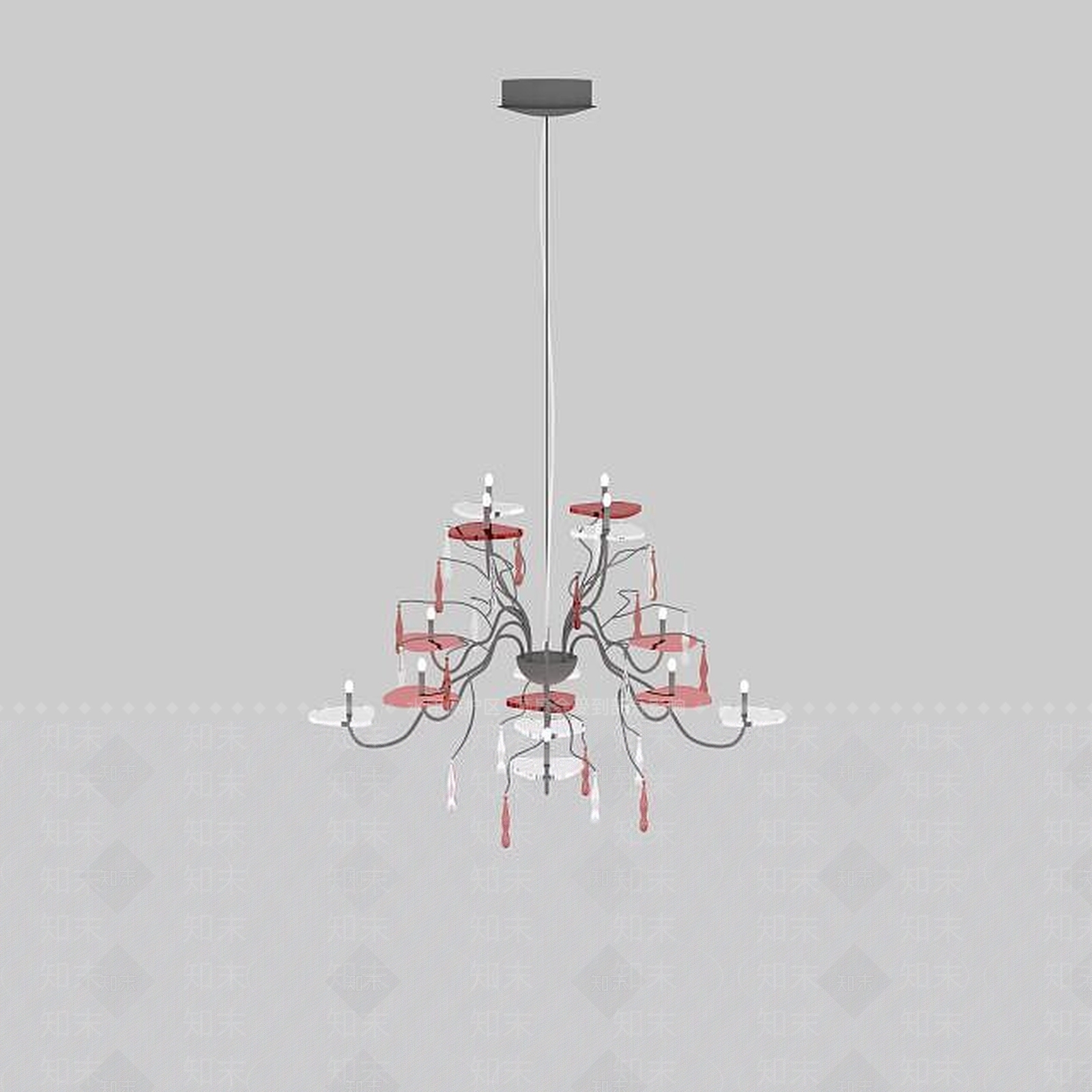 现代客厅水晶吊灯3D模型下载【ID:1197488064】
