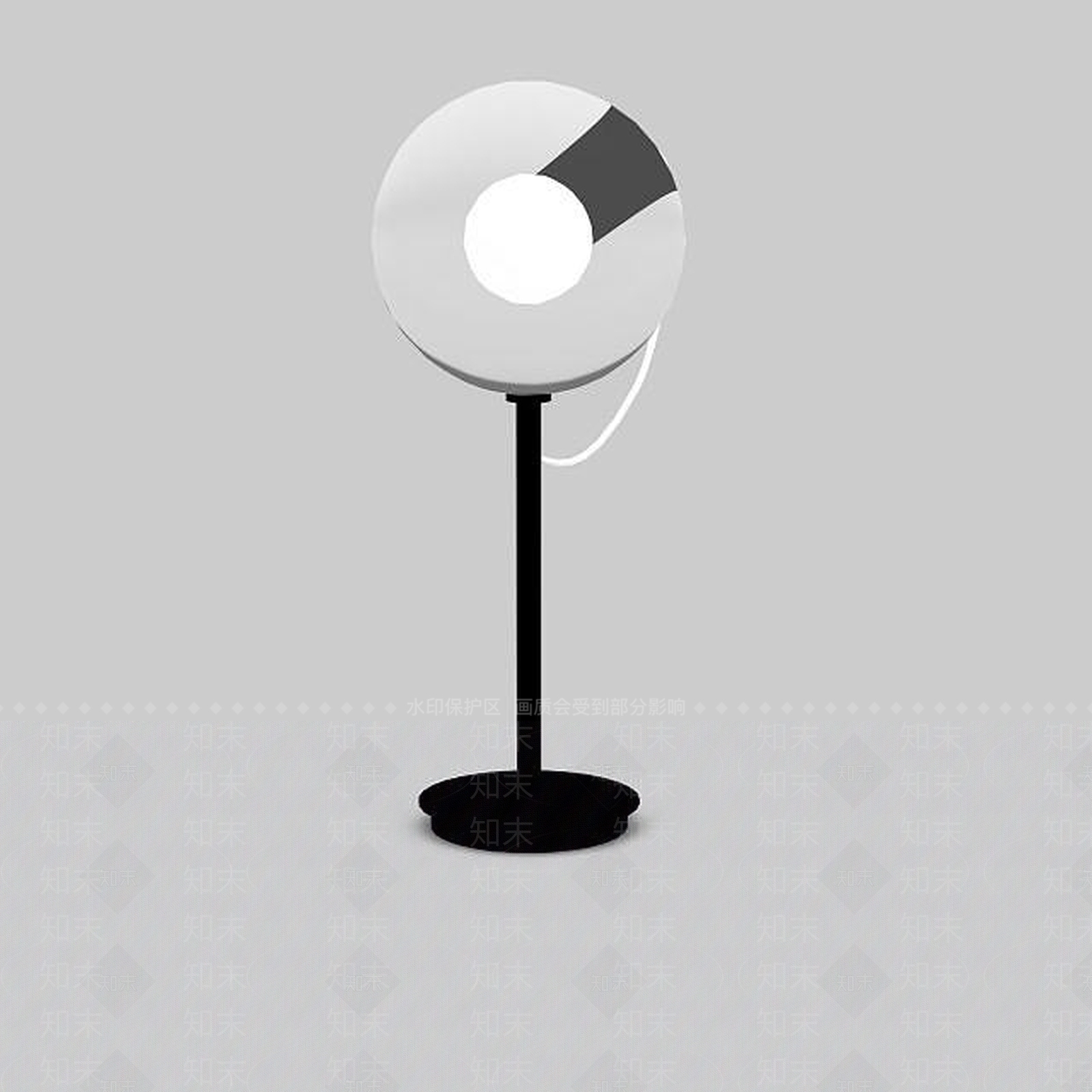 现代落地白炽灯3D模型下载【ID:1197488257】