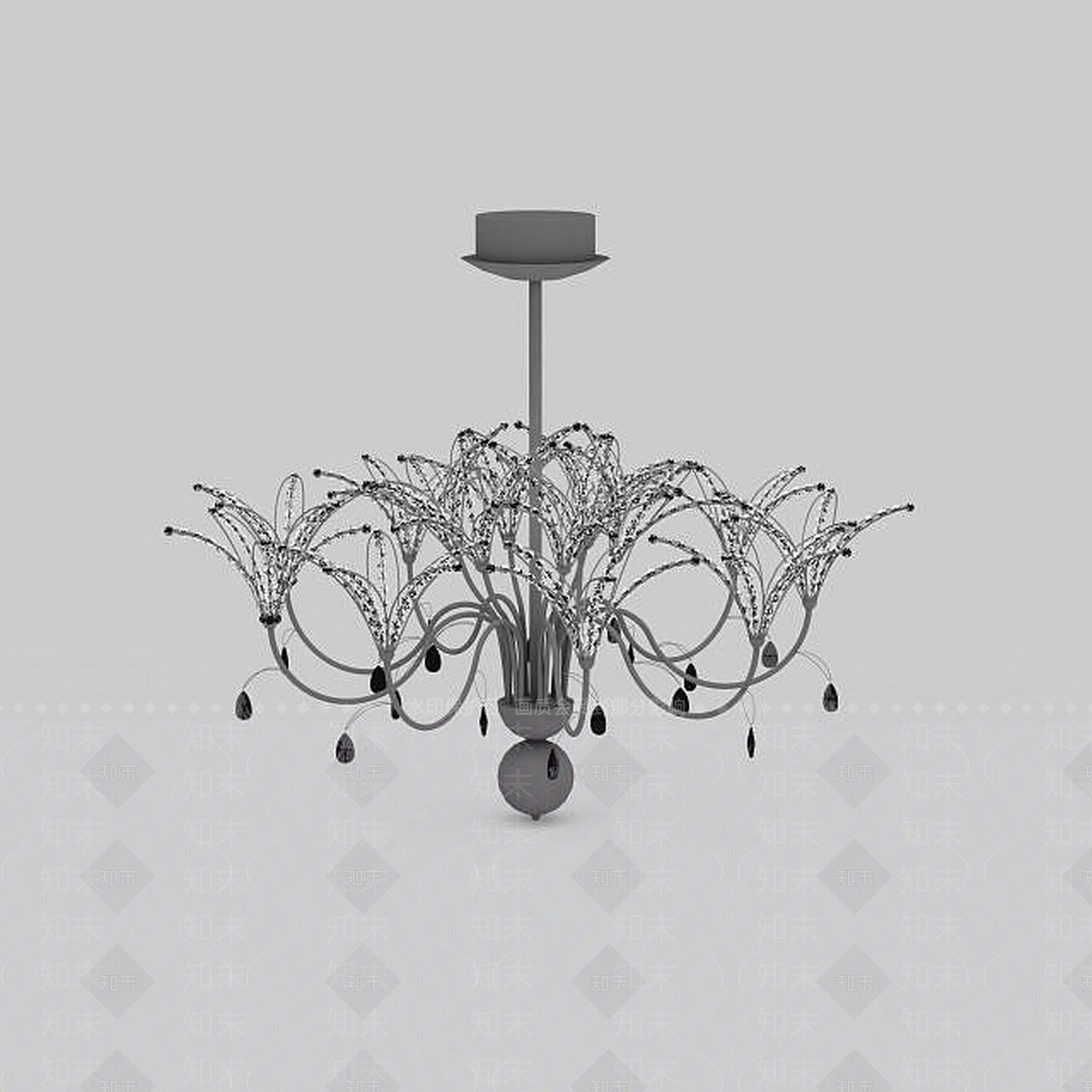 中式创意中式吊灯3D模型下载【ID:1197488337】