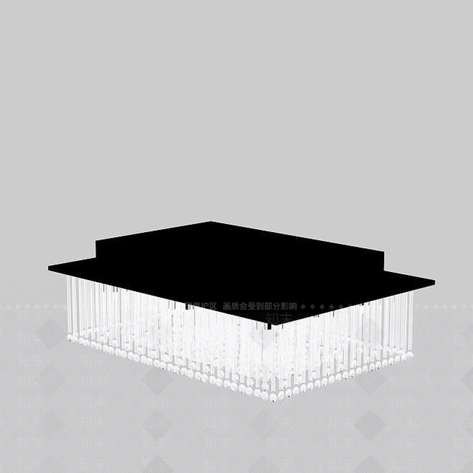 现代吸顶水晶吊灯3D模型下载【ID:1197488637】