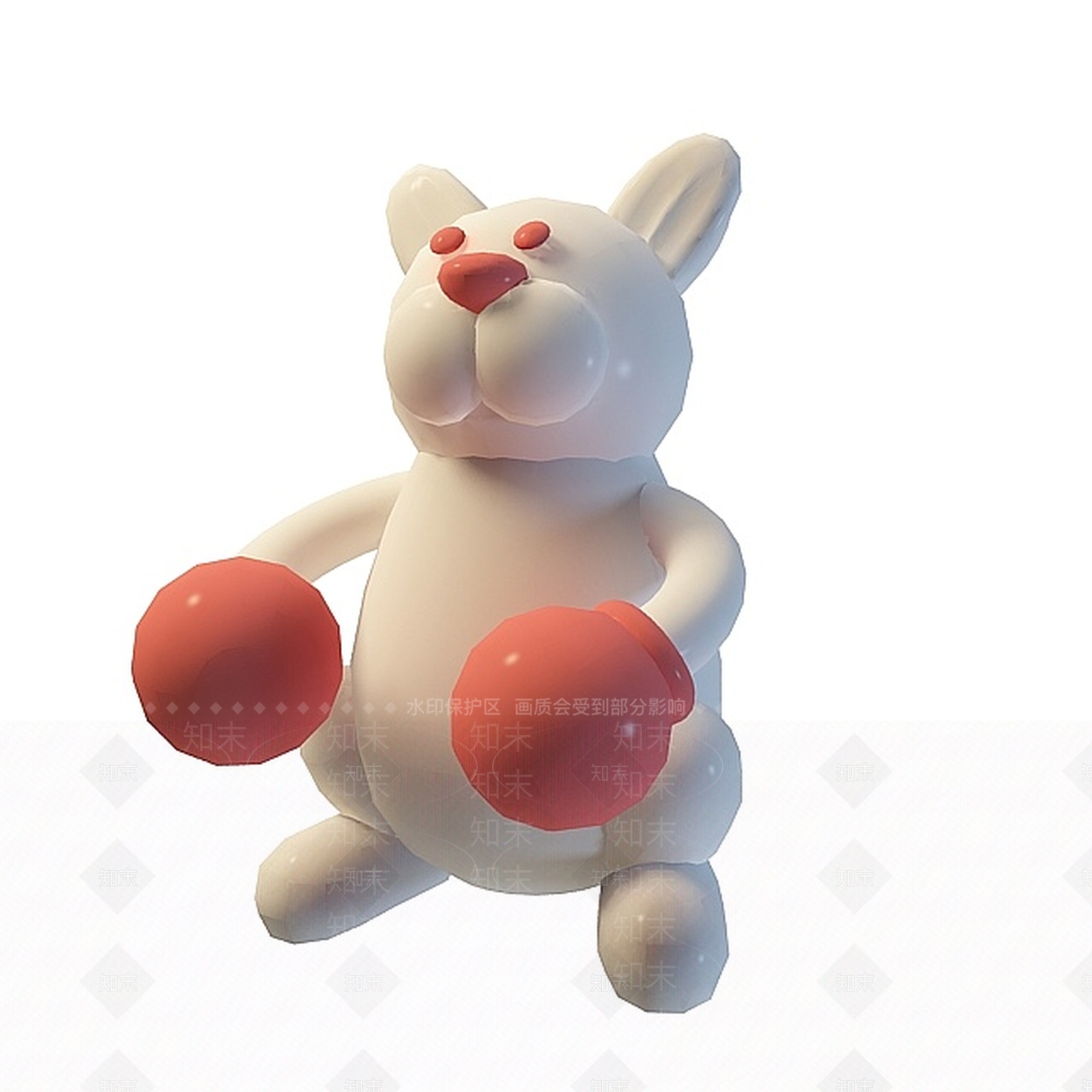 现代卡通兔子3D模型下载【ID:1197489027】
