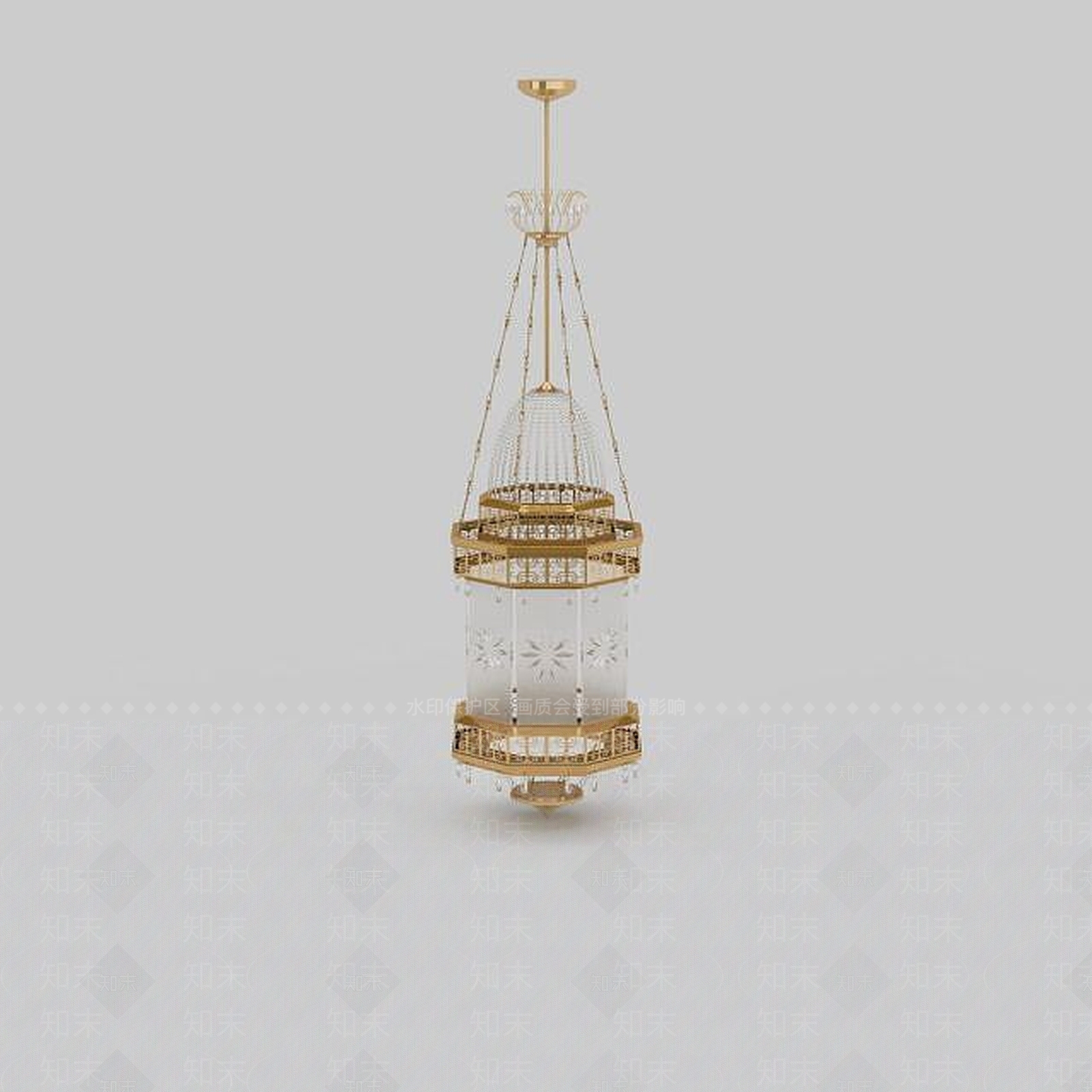 中式宫廷吊灯3D模型下载【ID:1197489159】