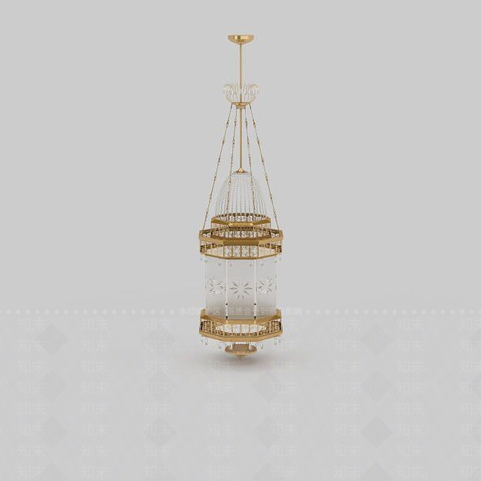 中式宫廷吊灯3D模型下载【ID:1197489159】