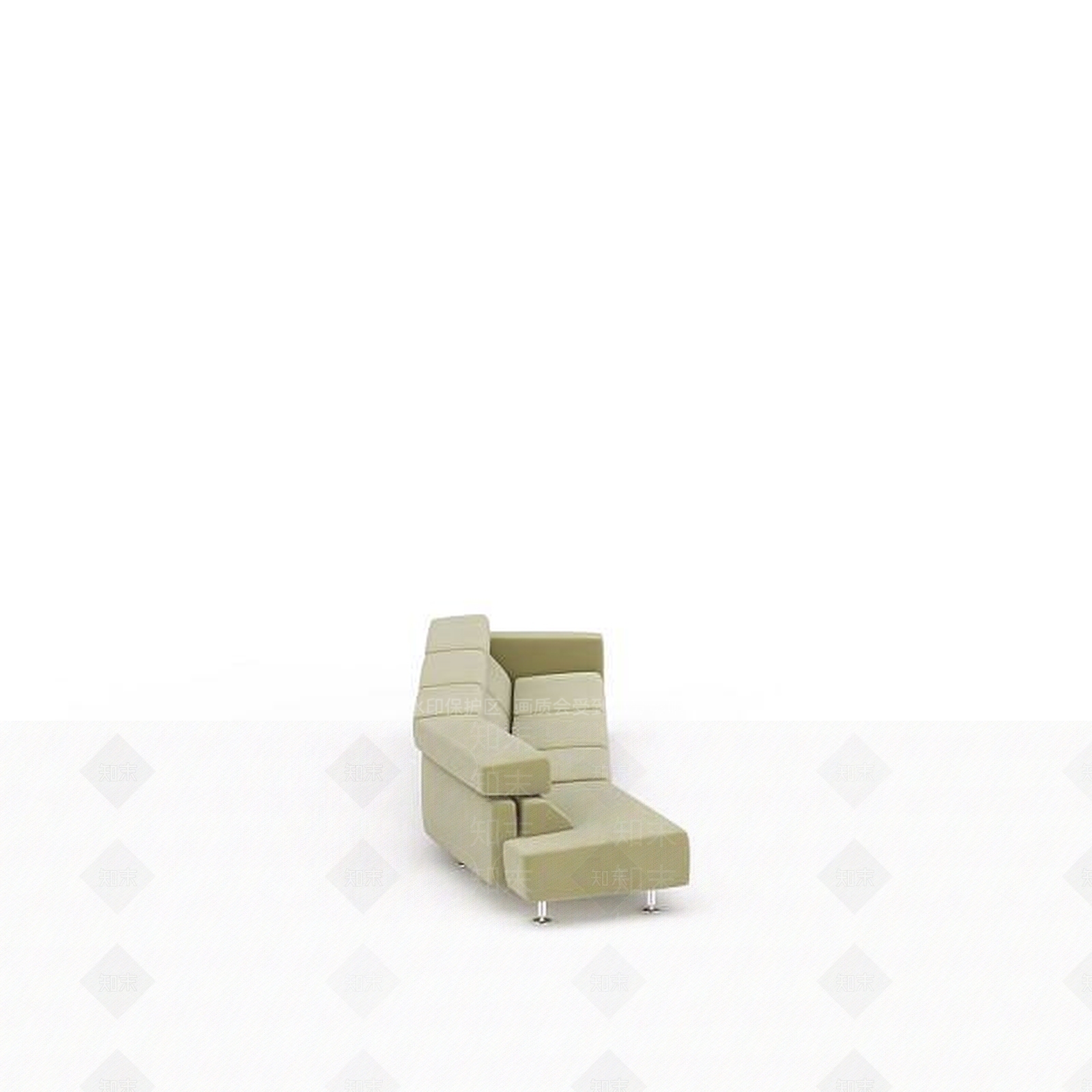 现代布艺多人沙发3D模型下载【ID:1197489423】