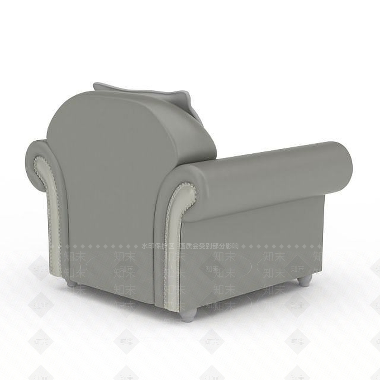 美式灰色美式沙发3D模型下载【ID:1197489439】