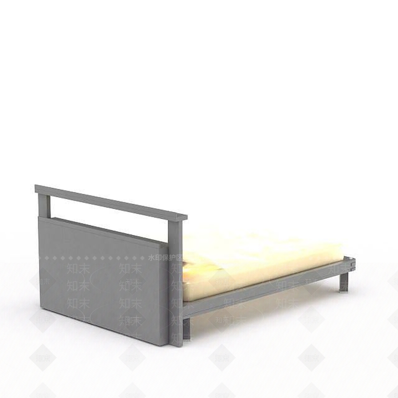 中式板式床3D模型下载【ID:1197489542】