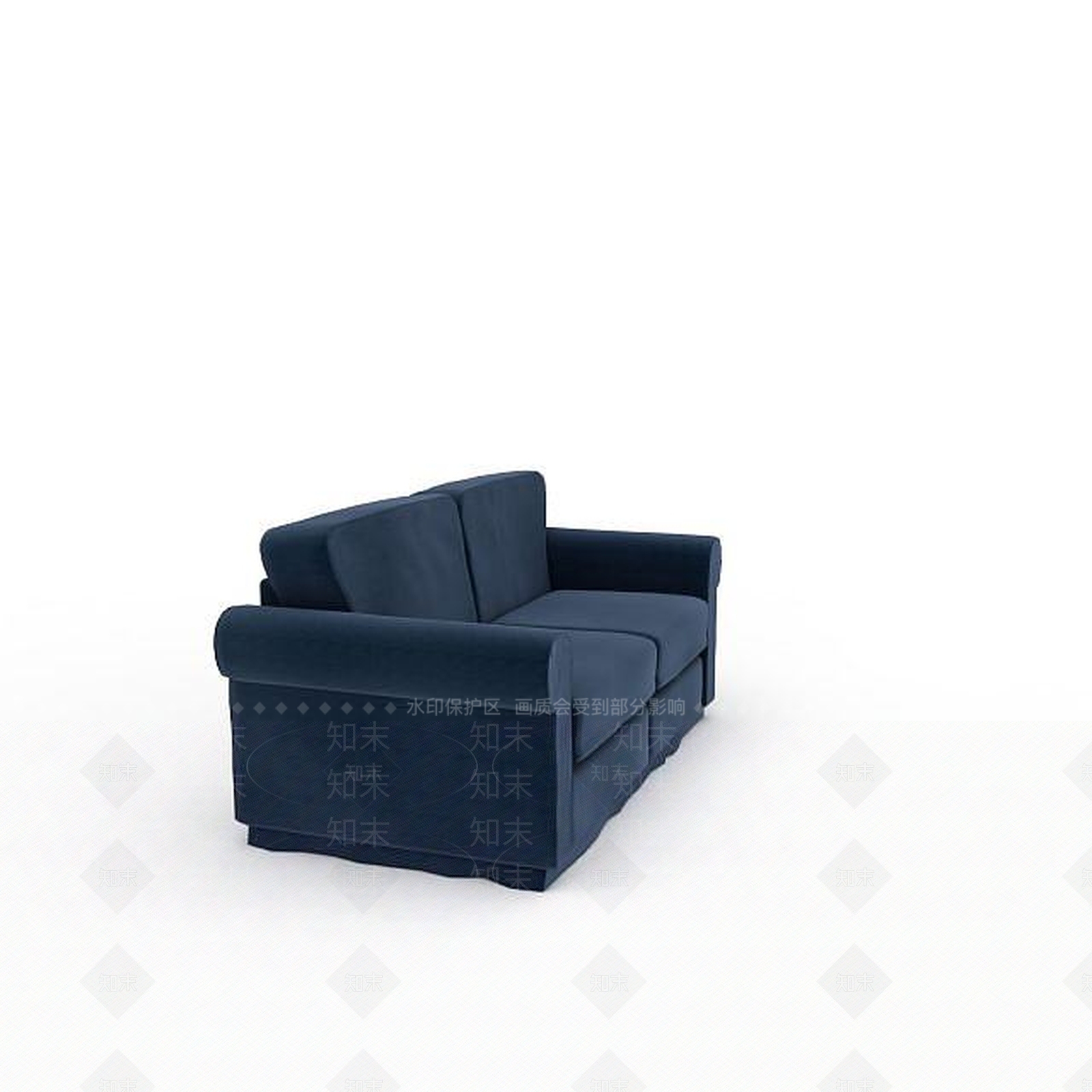现代绒面沙发3D模型下载【ID:1197489928】