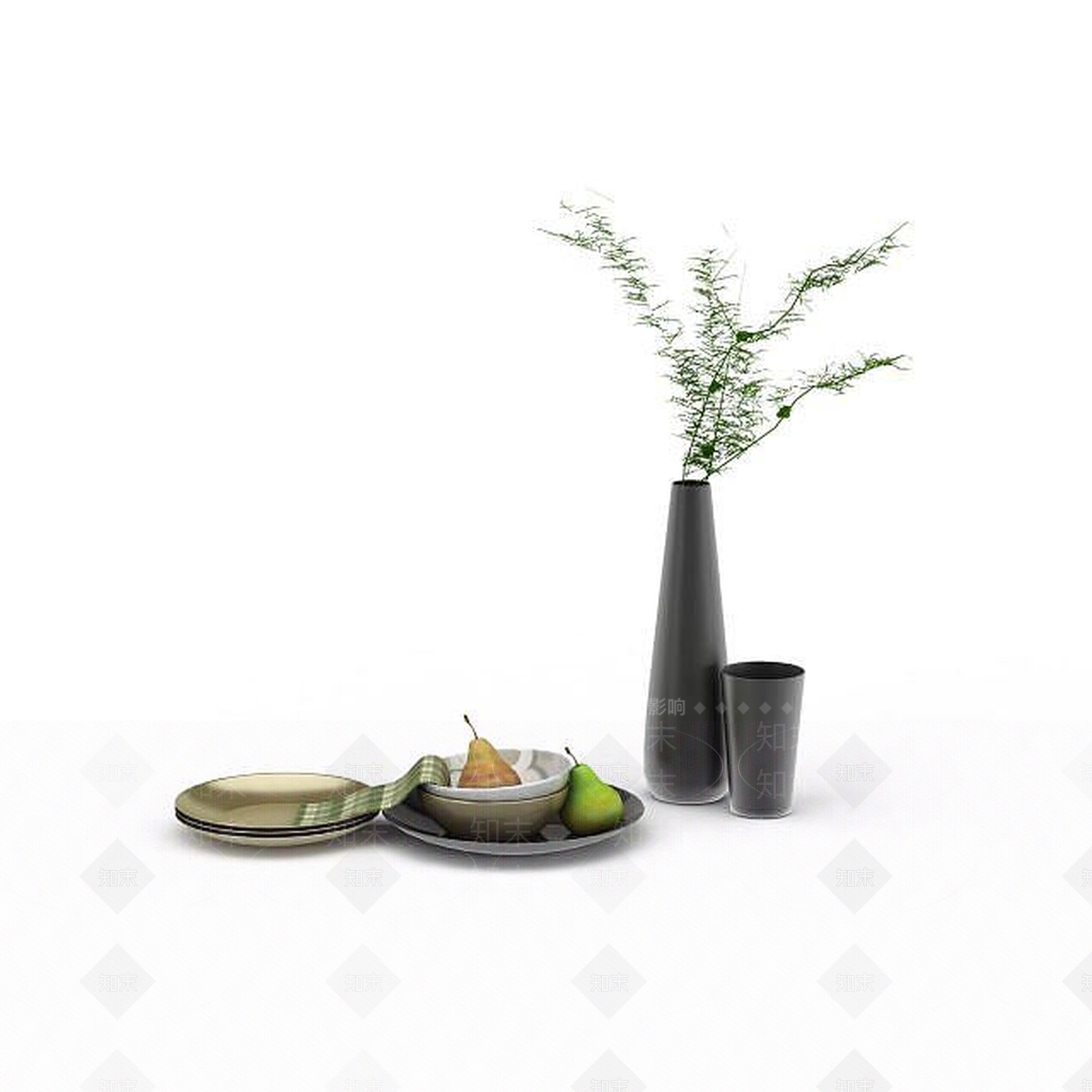 现代厨房器具组合3D模型下载【ID:1197490143】