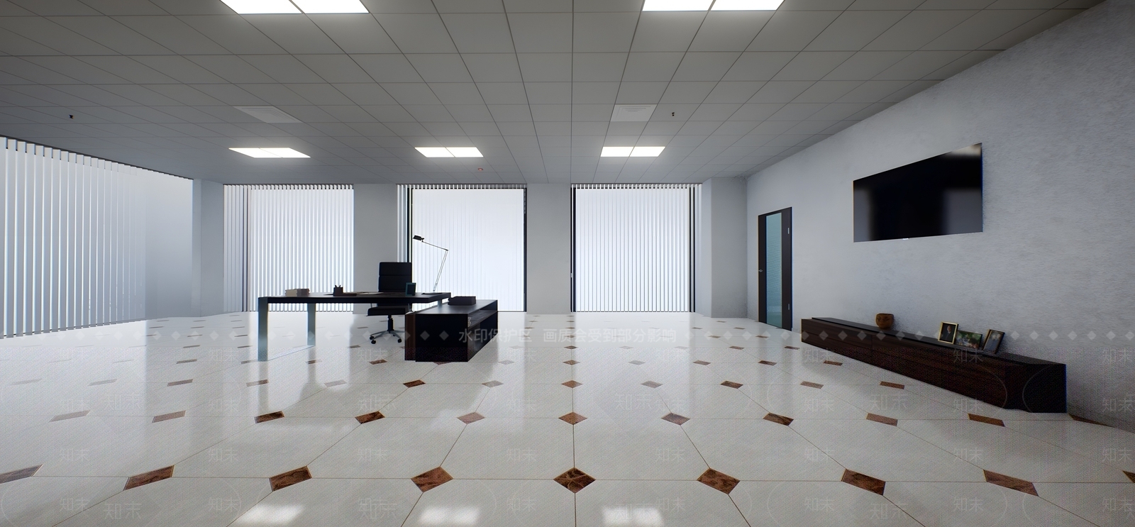 现代办公大厅3D模型下载【ID:1197496425】
