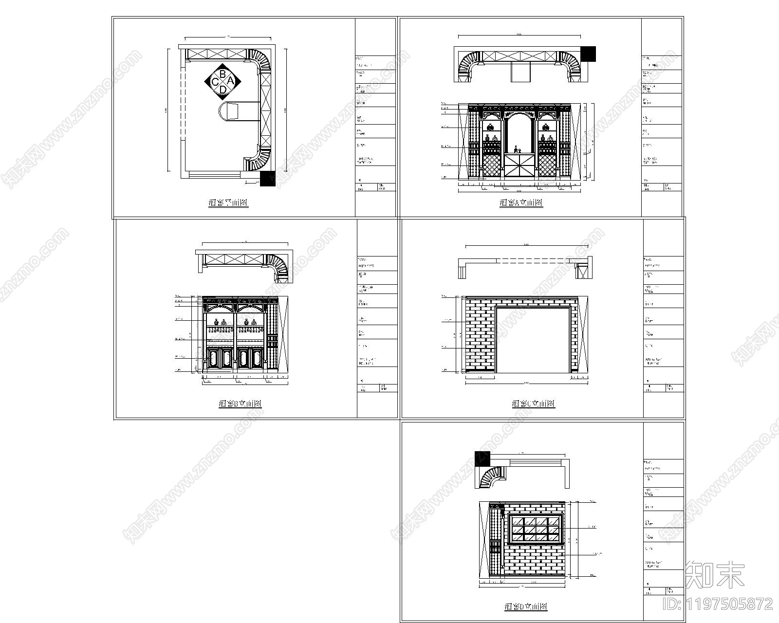 展览展厅家具cad施工图下载【ID:1197505872】
