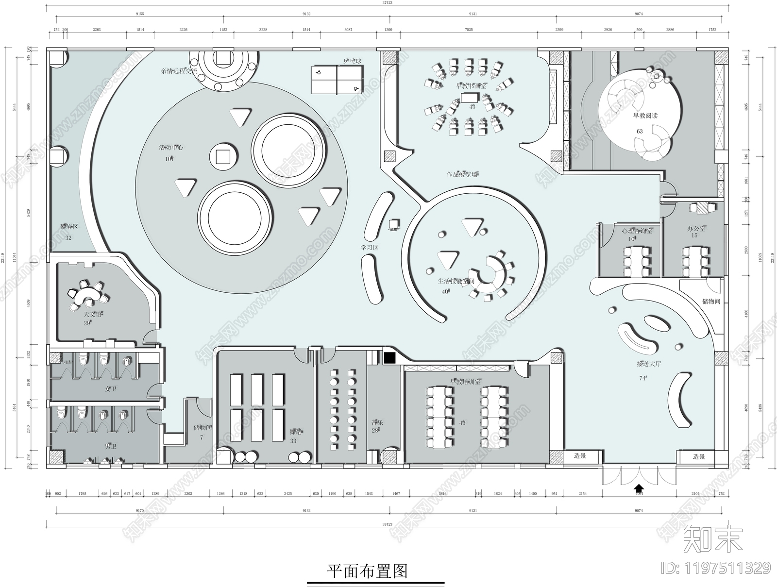 现代培训中心施工图下载【ID:1197511329】