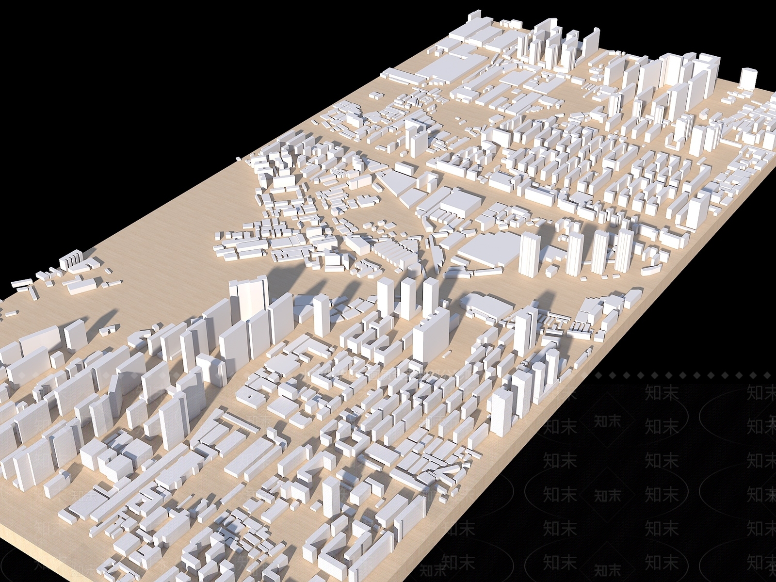 现代鸟瞰规划3D模型下载【ID:1197512723】