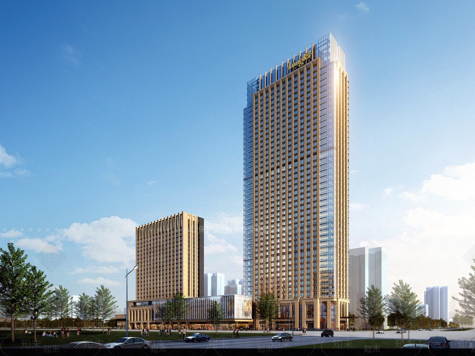 现代酒店建筑SU模型下载【ID:1197517580】