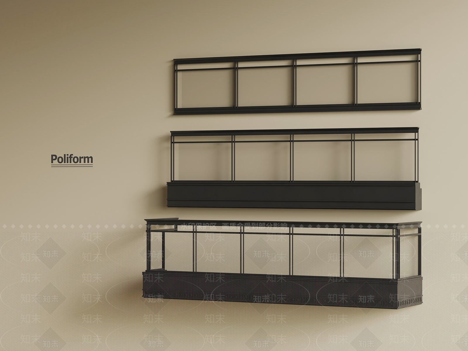 现代围栏护栏SU模型下载【ID:1197519839】