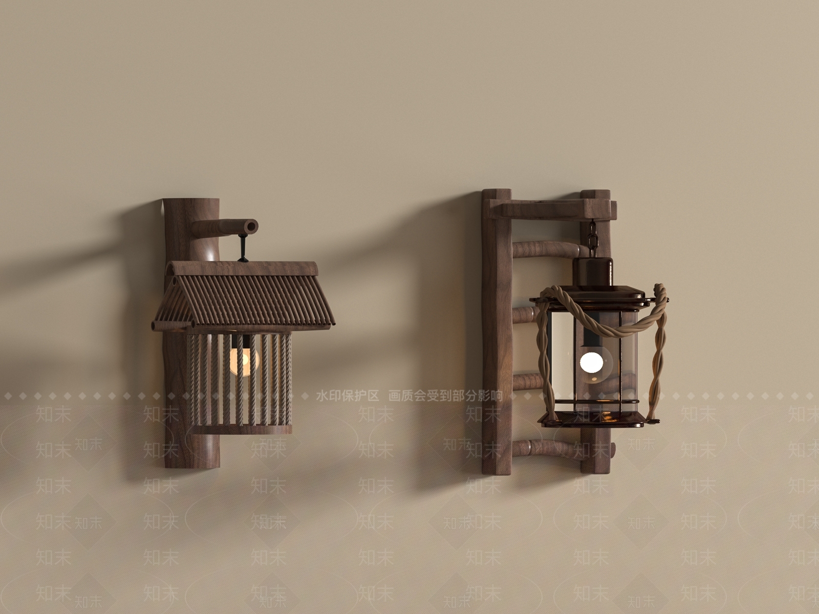 侘寂壁灯3D模型下载【ID:1197522369】