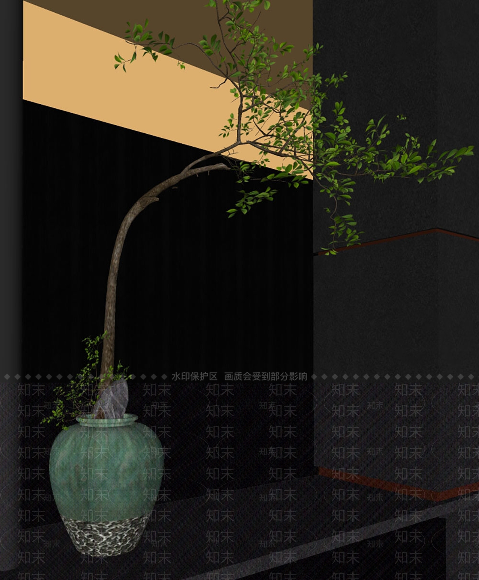 现代复古花艺SU模型下载【ID:1197533581】