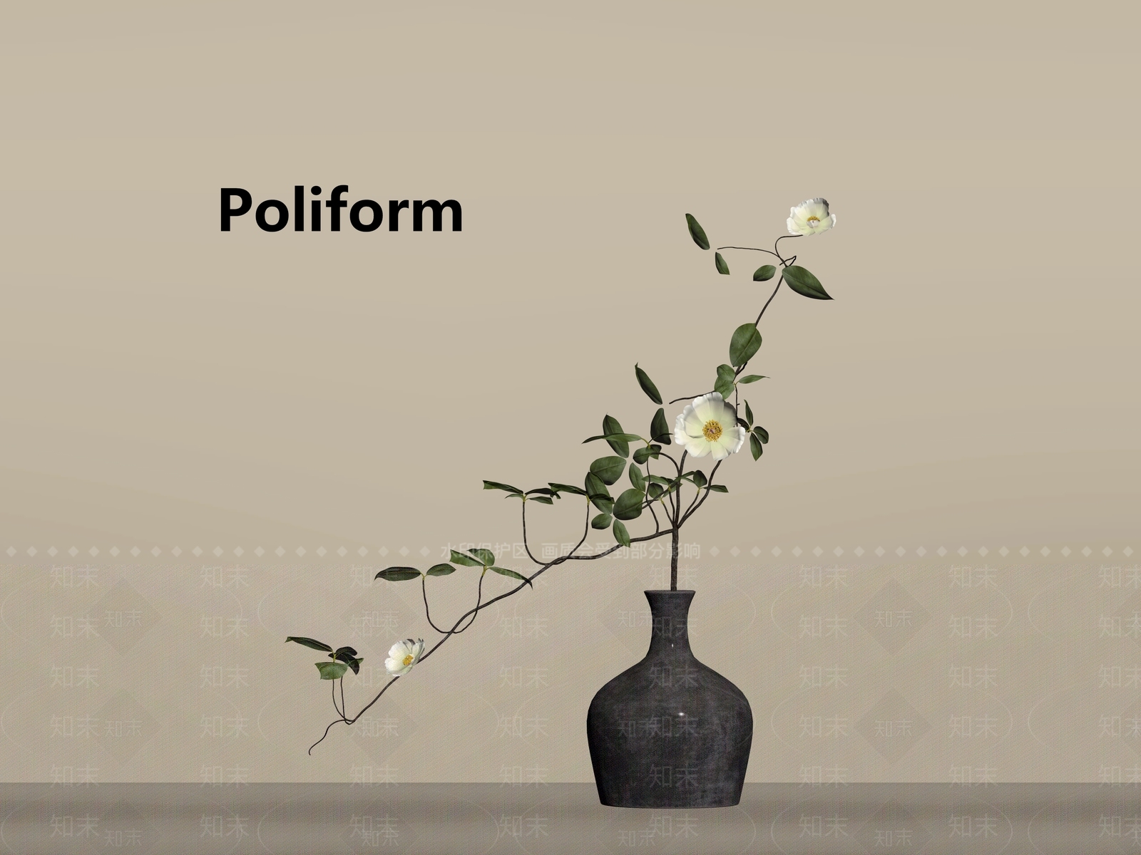 新中式花瓶SU模型草图