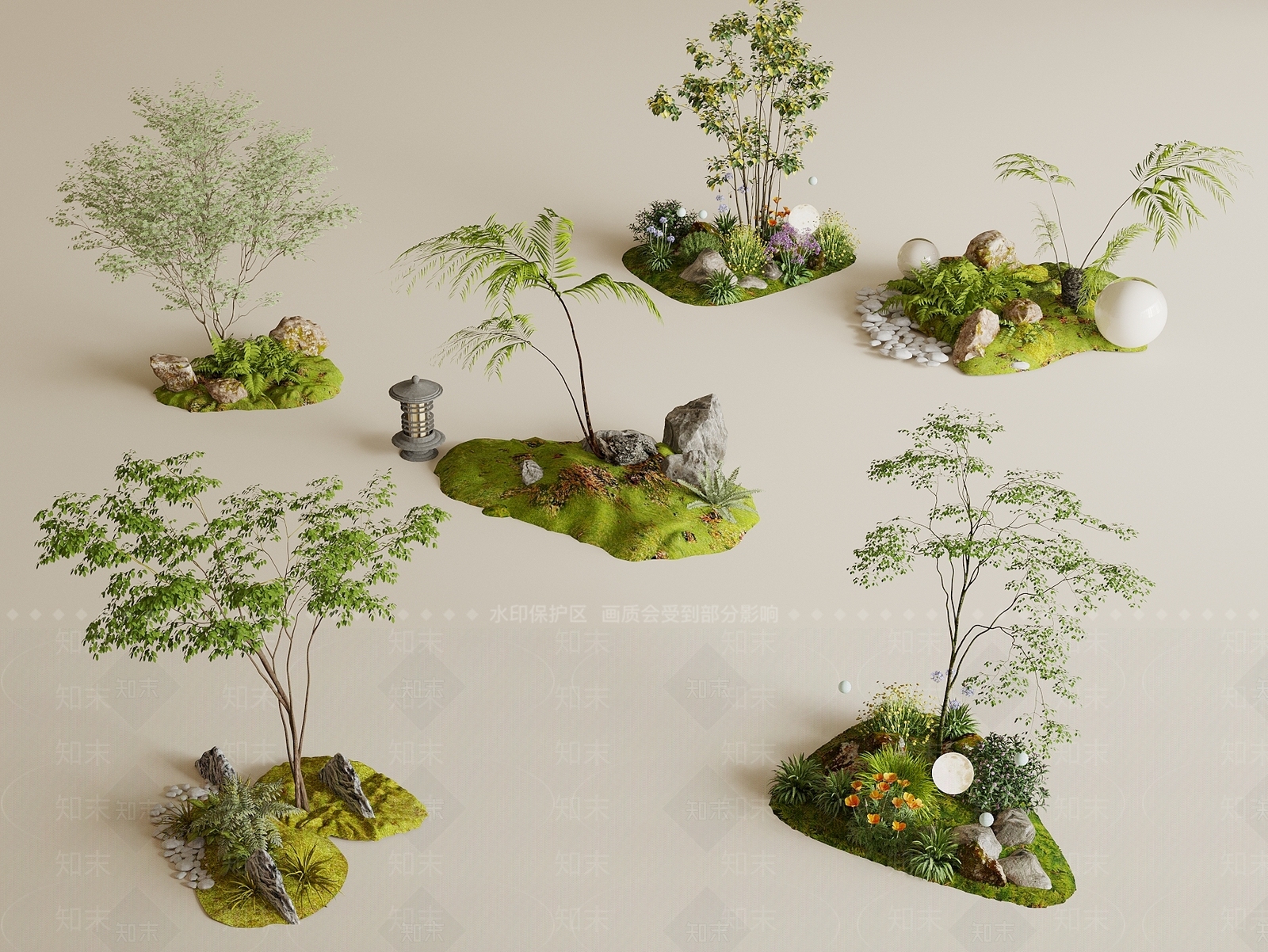 现代室内景观3D模型下载【ID:1197557929】