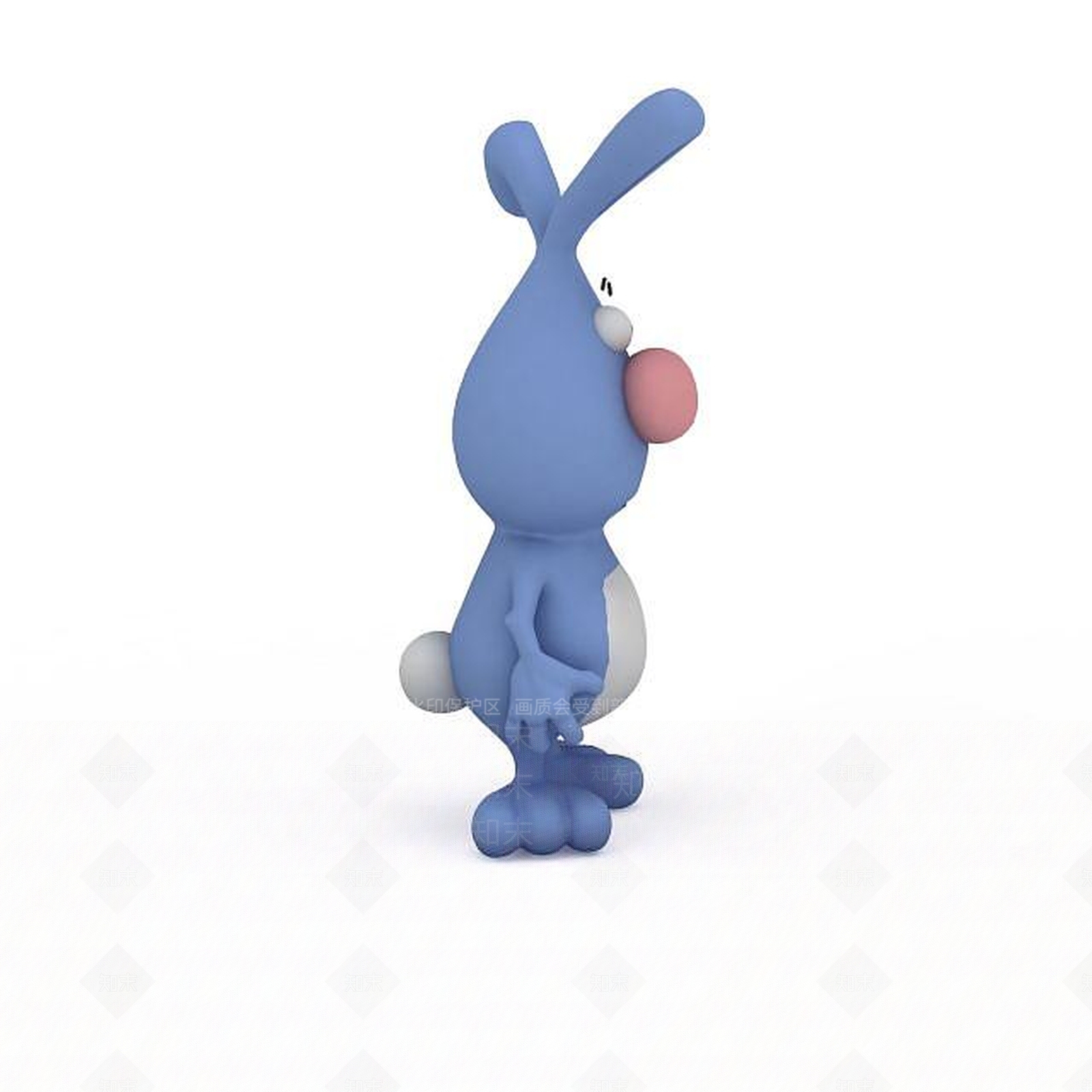 现代蓝兔子玩具3D模型下载【ID:1197532026】